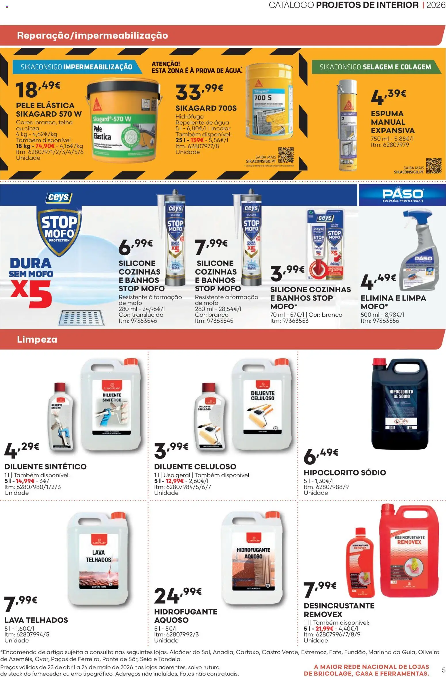 BricoMarché F06 - Folheto Catálogo Projetos de Interior │ válido de 23.04.2026 | Página: 5 | Produtos: Agua, Repelente