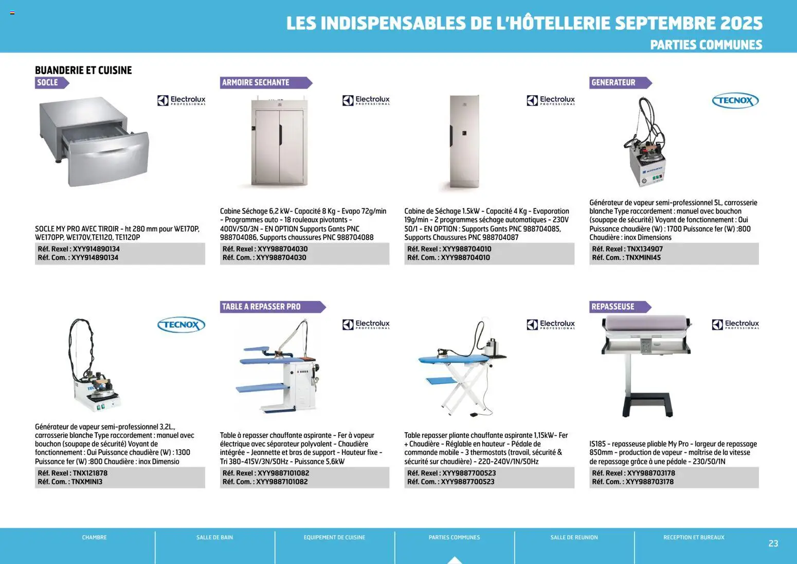{H1} | Page: 23 | Produits: Table à repasser, Fer à vapeur, Armoire, Gants