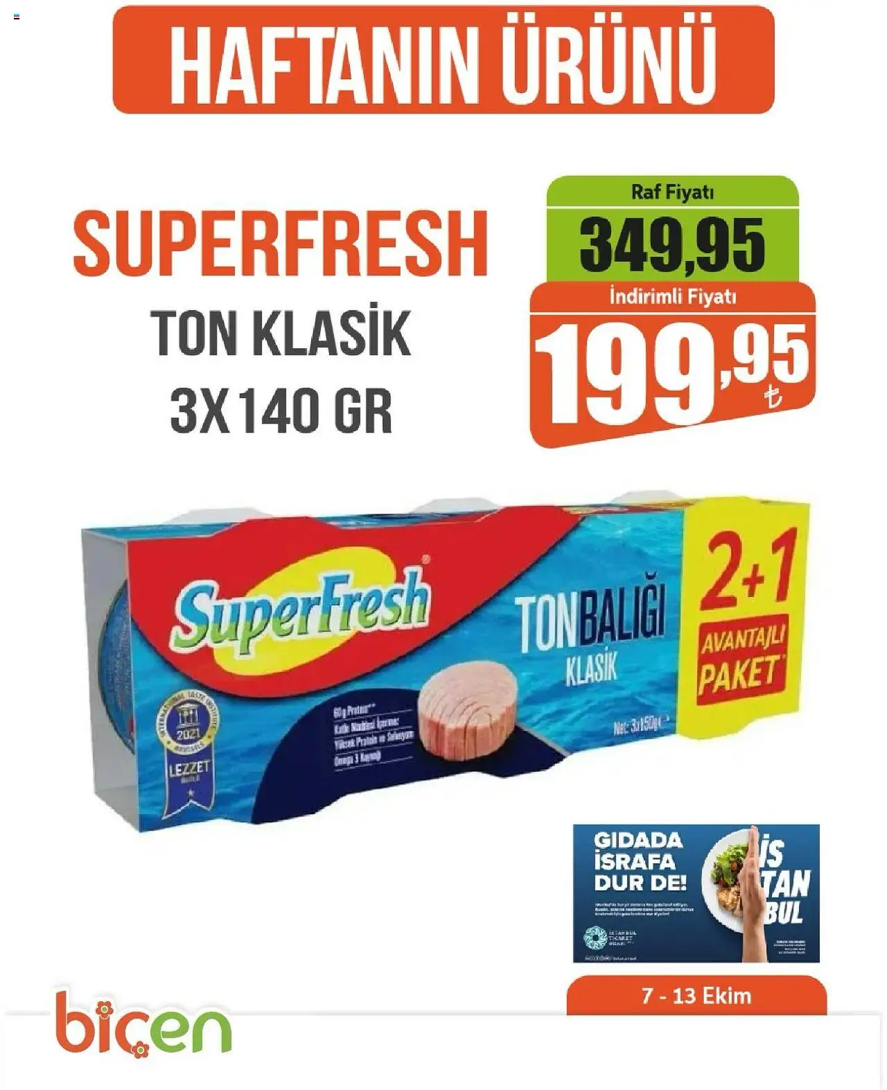 Biçen Market Haftanin ürünü - 07.10.2025 tarihinden itibaren geçerlidir | Sayfa: 1 | Ürünler: Raf
