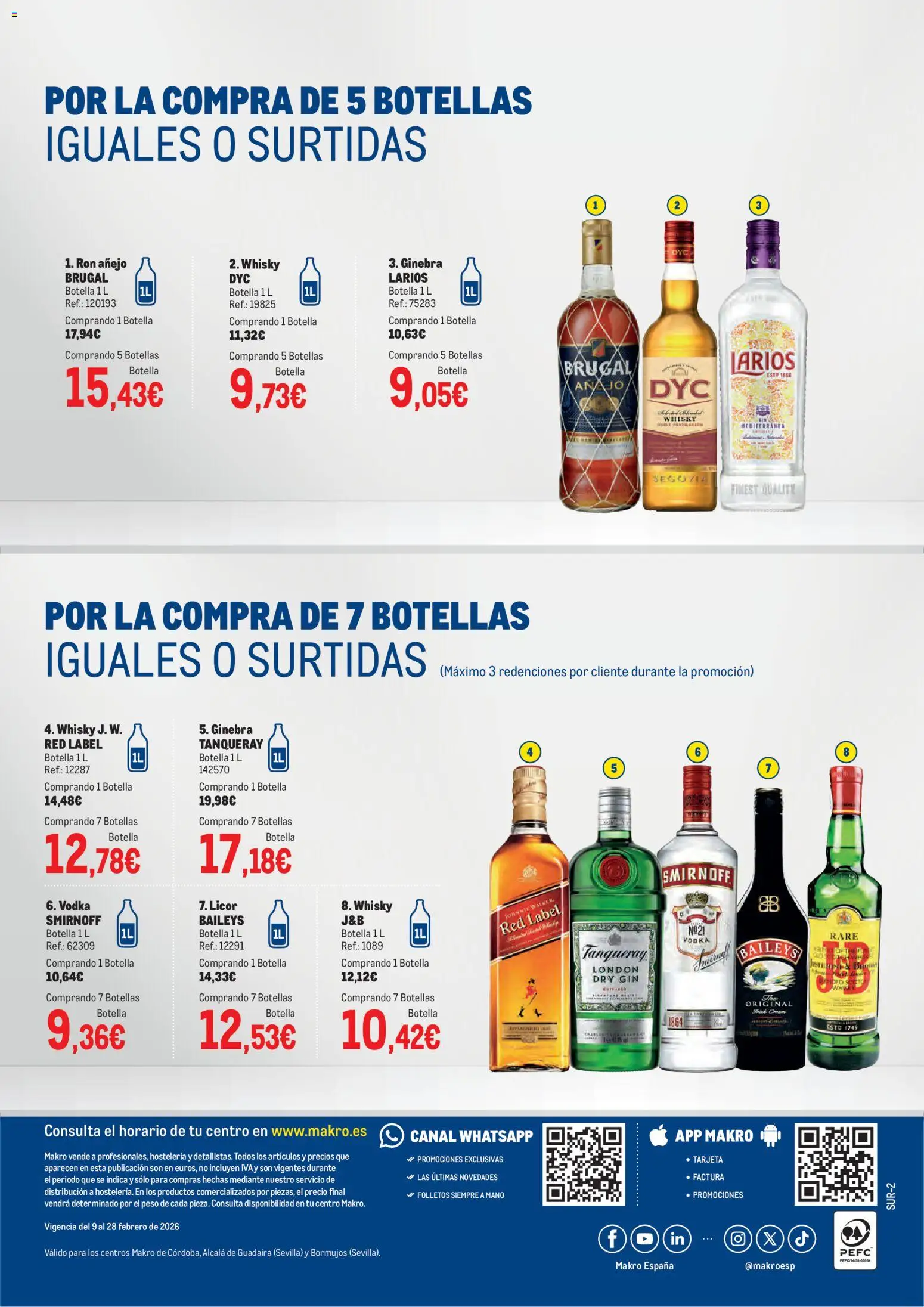 Makro - Carnaval Sur 2 │ válido desde el 09.02.2026 | Página: 5 | Productos: Licor, Ginebra, Vodka, Whisky