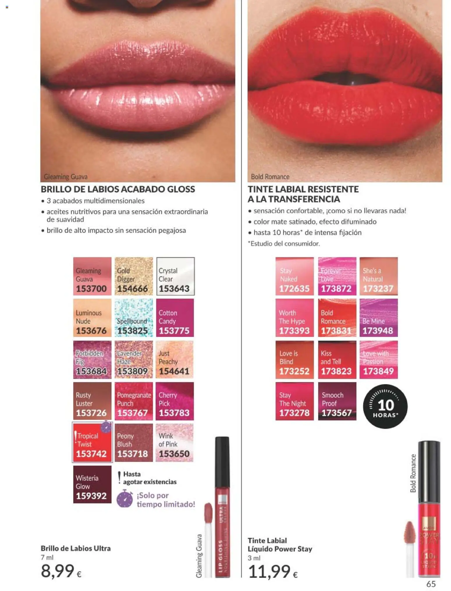 Catálogo AVON campaña 11 Black Friday │ válido desde el 01.11.2025 | Página: 65 | Productos: Tinte, Brillo de labios