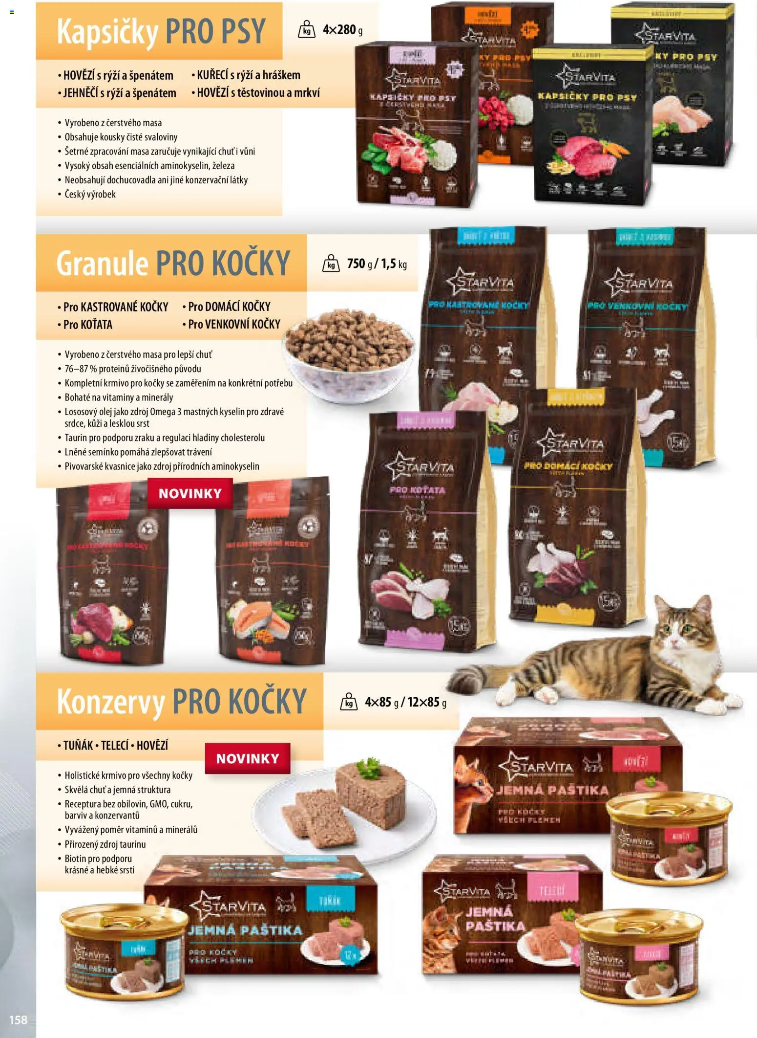 Mountfield katalog od 02.04.2026 | Strana: 158 | Produkty: Krmivo pro kočky, Granule pro kočky, Lněné semínko, Paštika