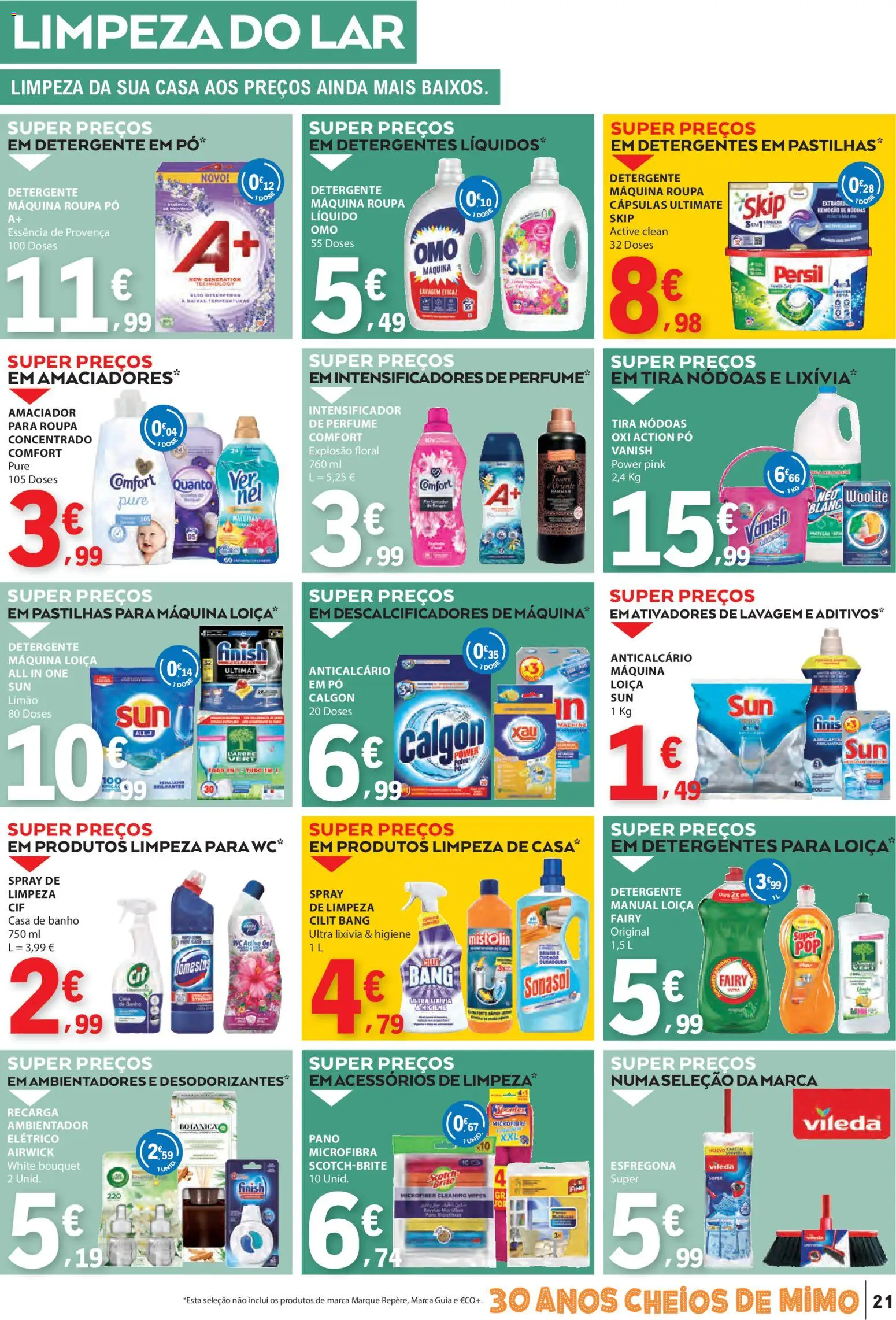 E.Leclerc folheto │ válido de 08.01.2026 | Página: 21 | Produtos: Pó, Detergente, Casa de banho, Persil