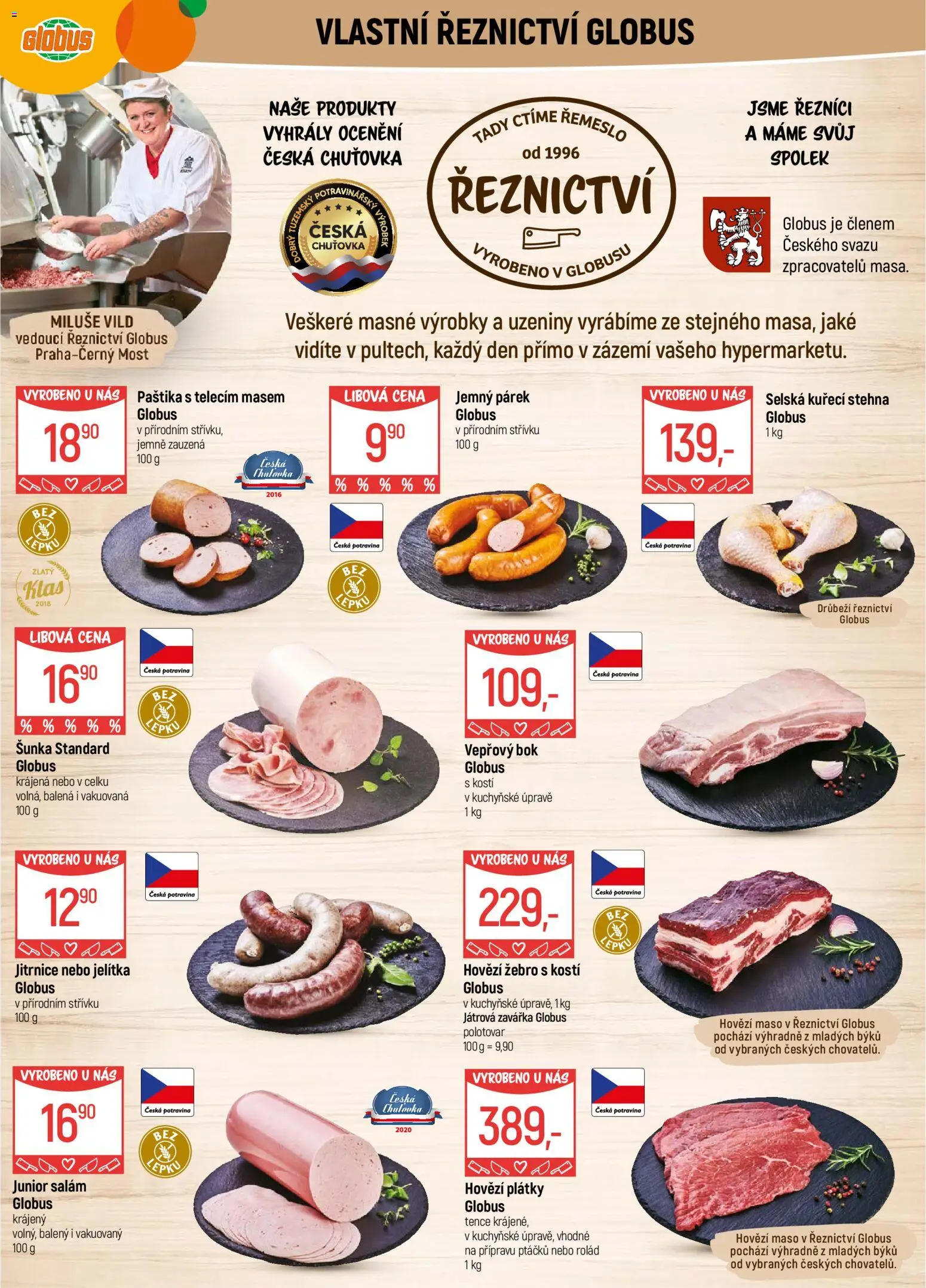 Globus leták - Praha Černý Most od 07.01.2026 | Strana: 7 | Produkty: Hovězí, Šunka, Hovězí maso, Paštika