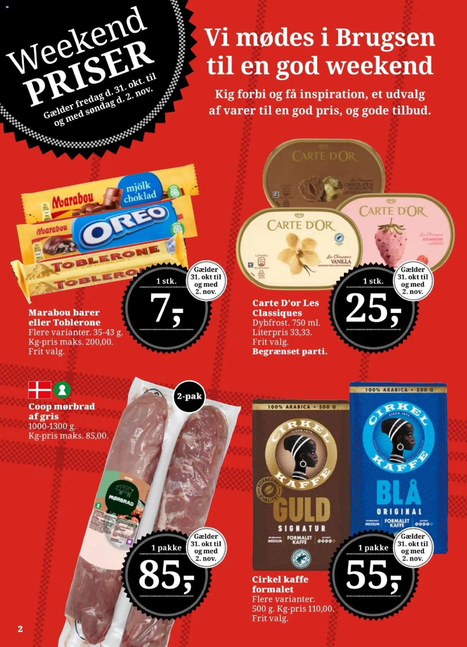 Dagli'Brugsen tilbudsavis – gyldig fra 24.10.2025 | Side: 2 | Produkter: Kaffe, Oreo