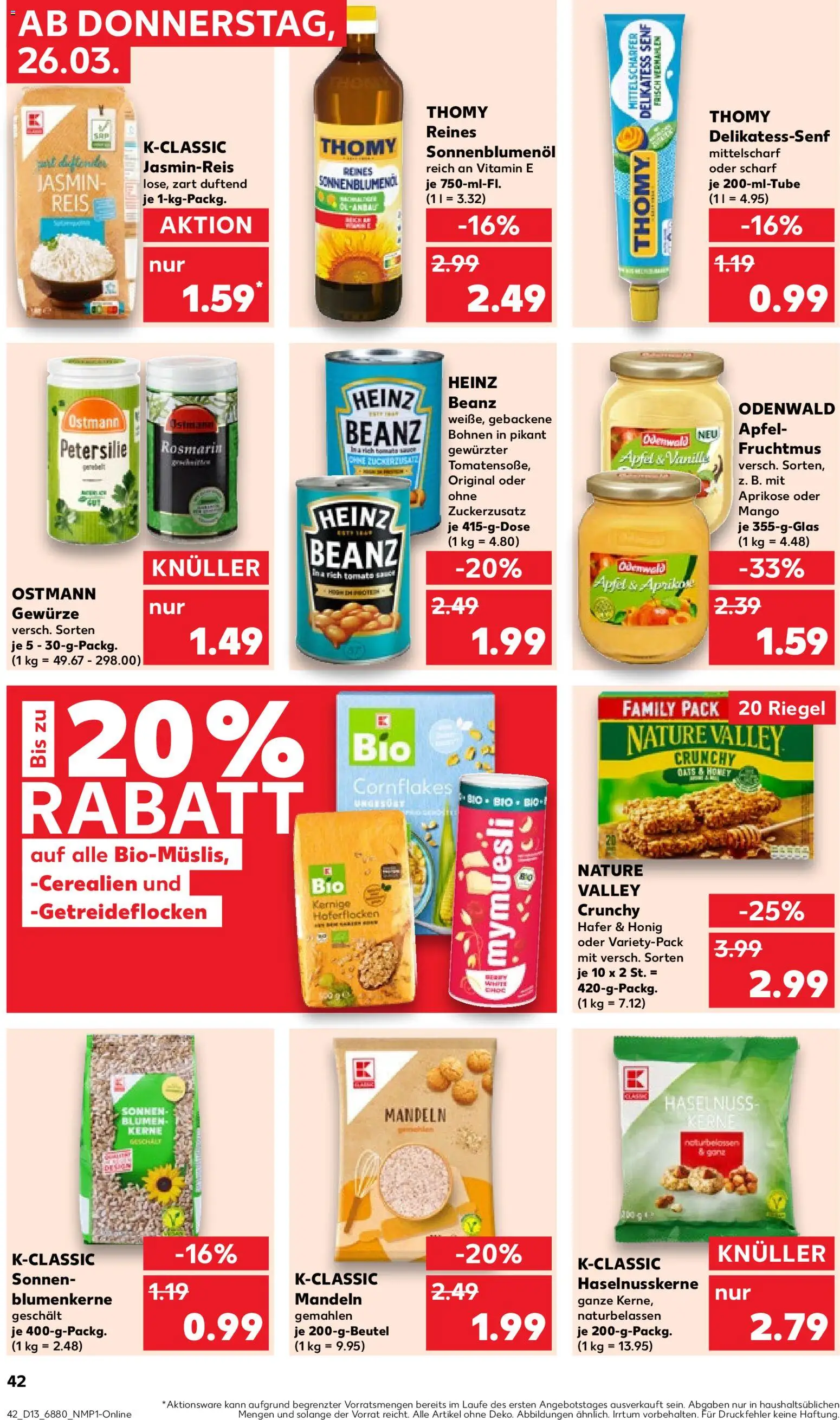 Kaufland Prospekt Völklingen	 – gültig ab 26.03.2026 | Seite: 42 | Produkte: Jasminreis, Äpfel, Mandeln, Mango