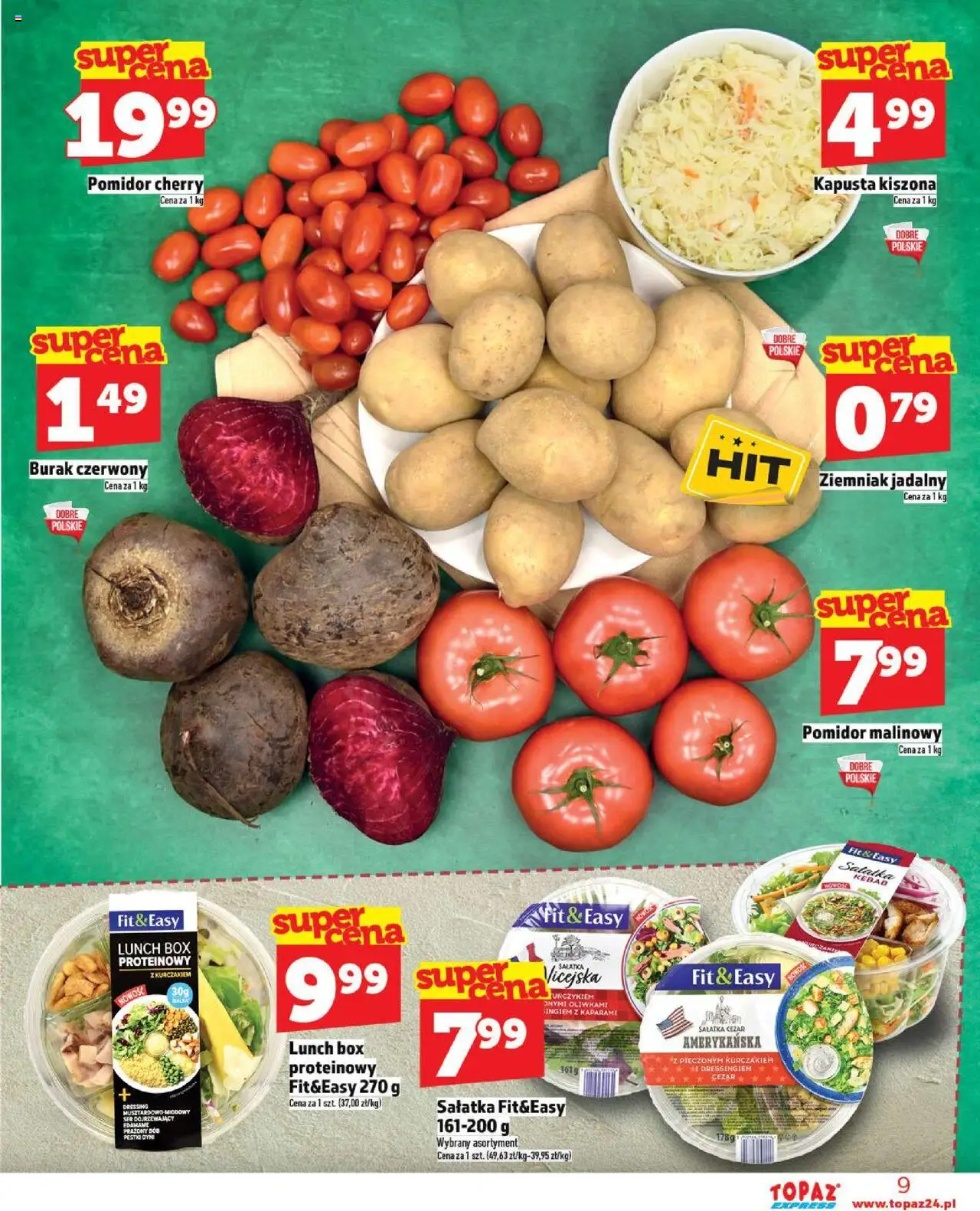 Topaz Gazetka - Express od 16.10.2025 | Strona: 9 | Produkty: Ser dojrzewający, Bób, Ser, Sałatka