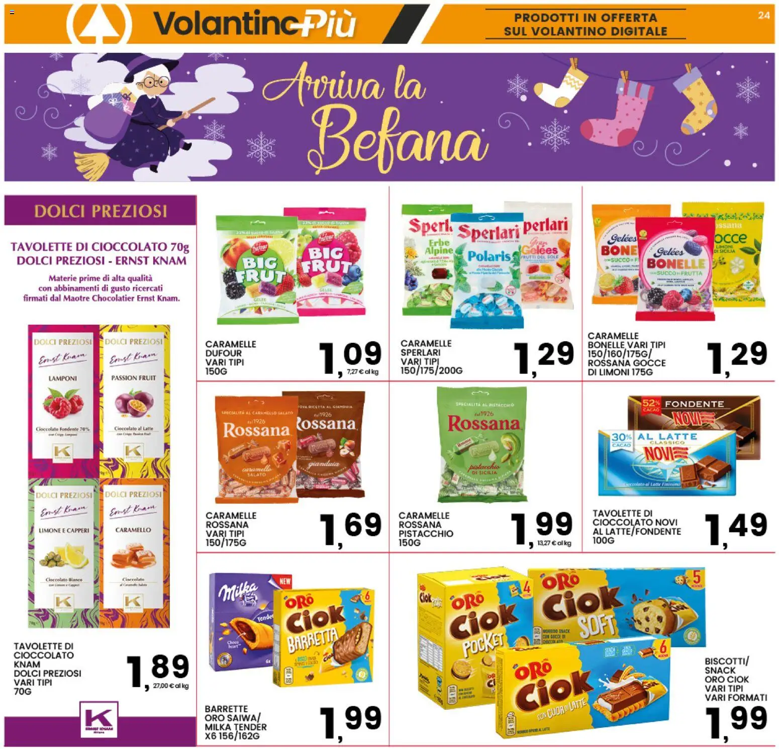 Volantino Interspar del 26.12.2025 | Pagina: 26 | Prodotti: Cioccolato, Caramelle, Frutta, Limone