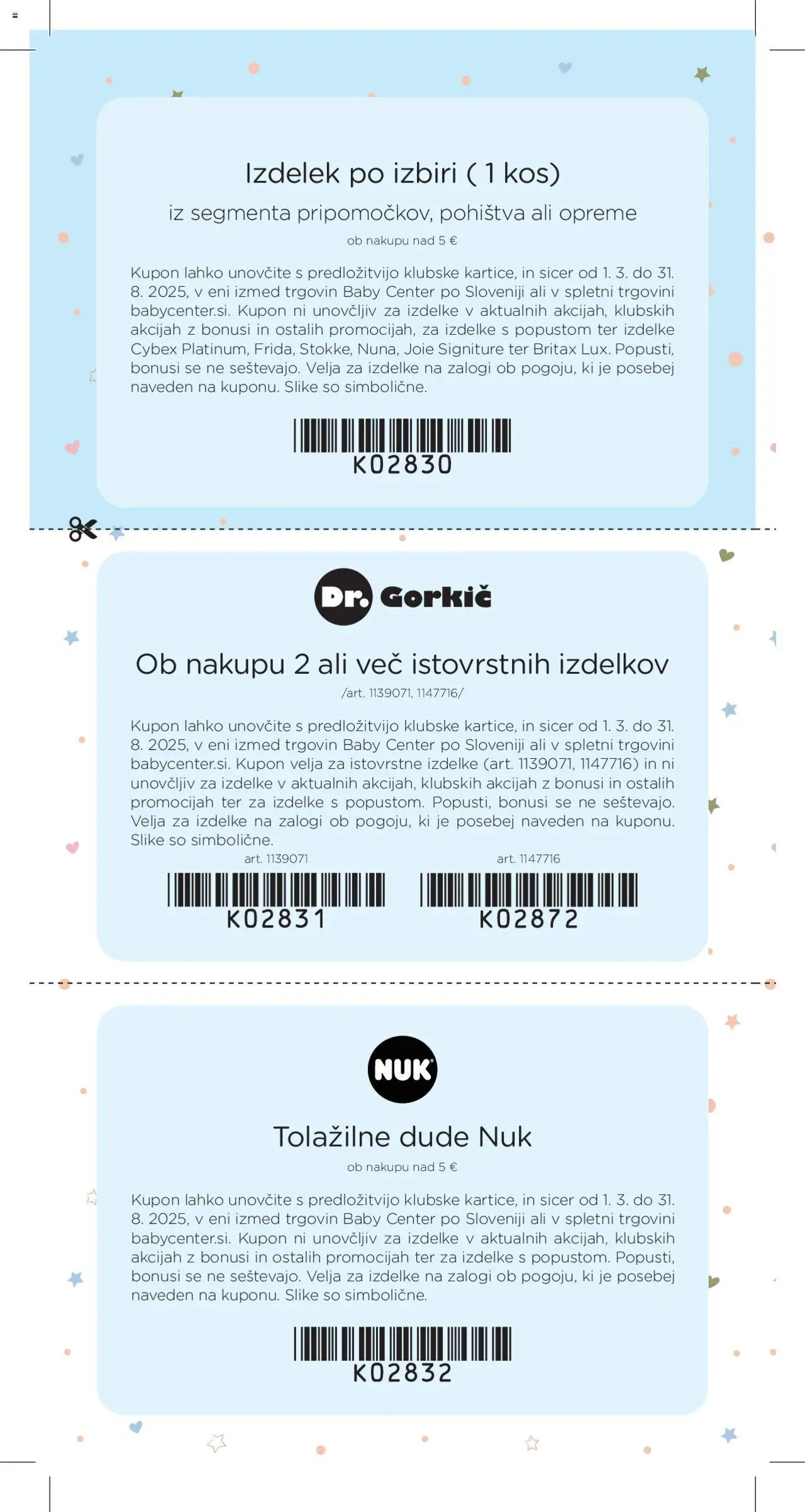 Baby center katalog nosečka │ velja od 01.07.2025 | Stran: 8 | Izdelki: Kos