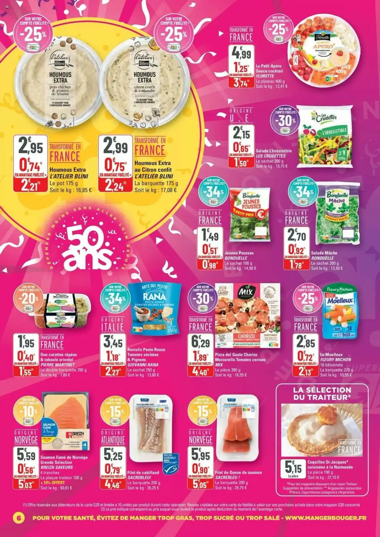  | Page: 6 | Produits: Carottes, Plateau, Raviolis, Pois chiches