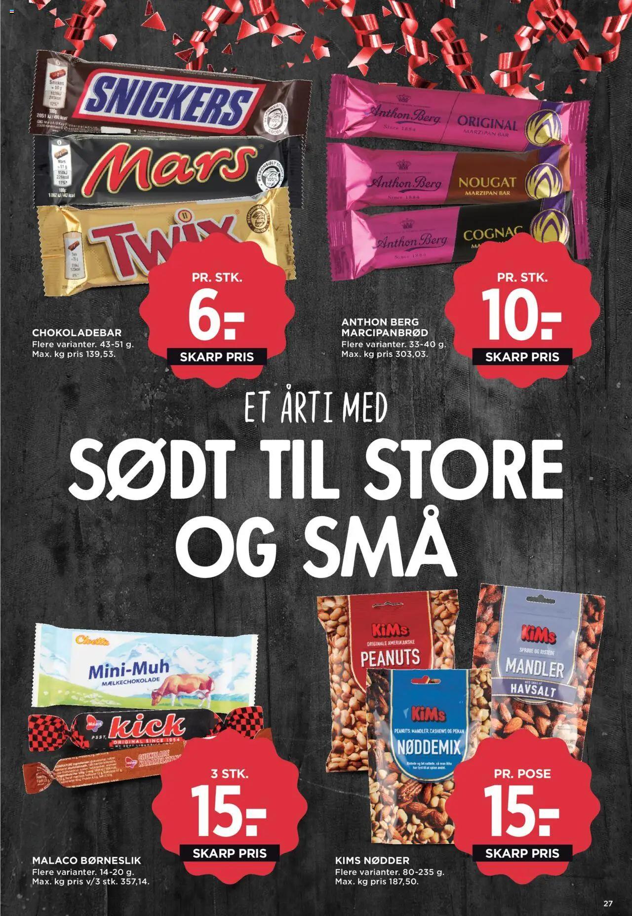 Meny Tilbudsavis gyldig fra 29.08.2025 | Side: 40 | Produkter: Chokolade, Nødder, Mandler, Marcipanbrød