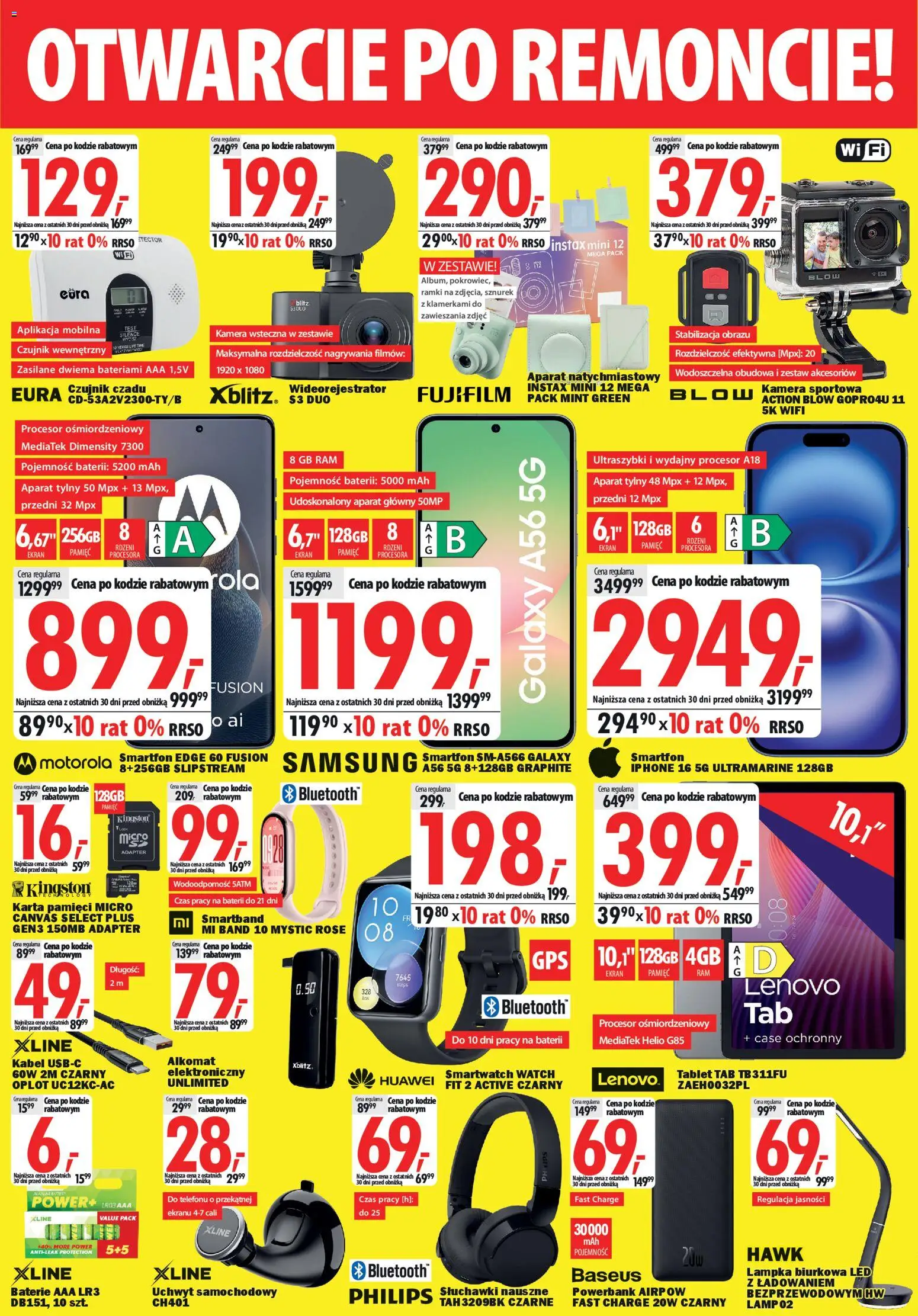 Mediaexpert promocje - Otwarcie po remoncie Zgierz od 05.03.2026 | Strona: 4 | Produkty: Smartfon, Karta pamięci, Baterie, Smartwatch