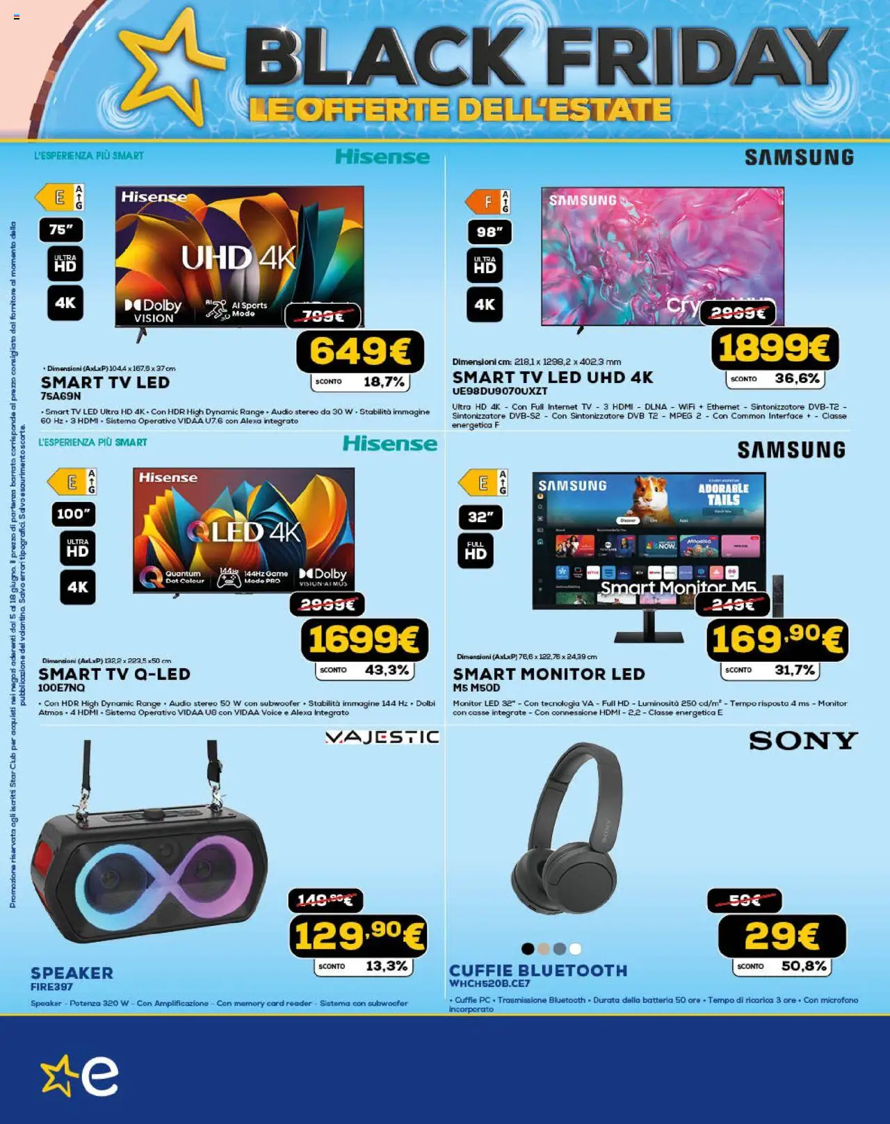Volantino Euronics del 05.06.2025 | Pagina: 4 | Prodotti: Monitor, TV, Microfono, Samsung