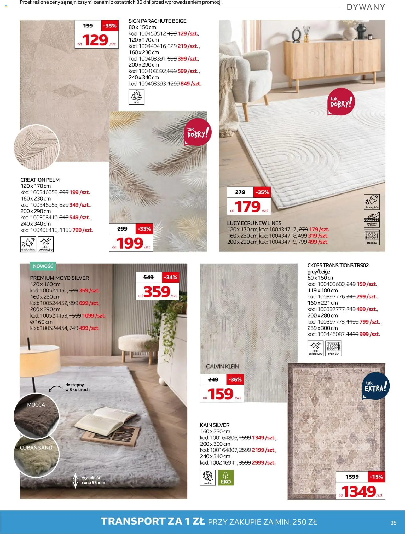 Komfort gazetka od 18.03.2026 | Strona: 35 | Produkty: Dywany