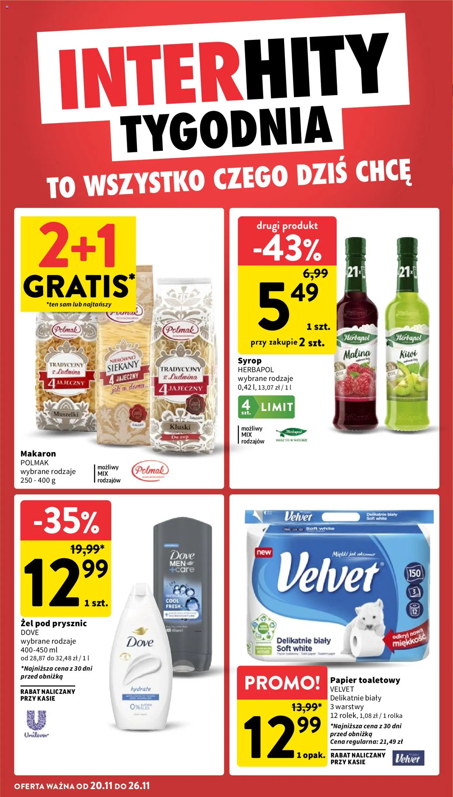 Intermarche Gazetka od 20.11.2025 | Strona: 6 | Produkty: Malina, Papier toaletowy, Prysznic, Żel pod prysznic