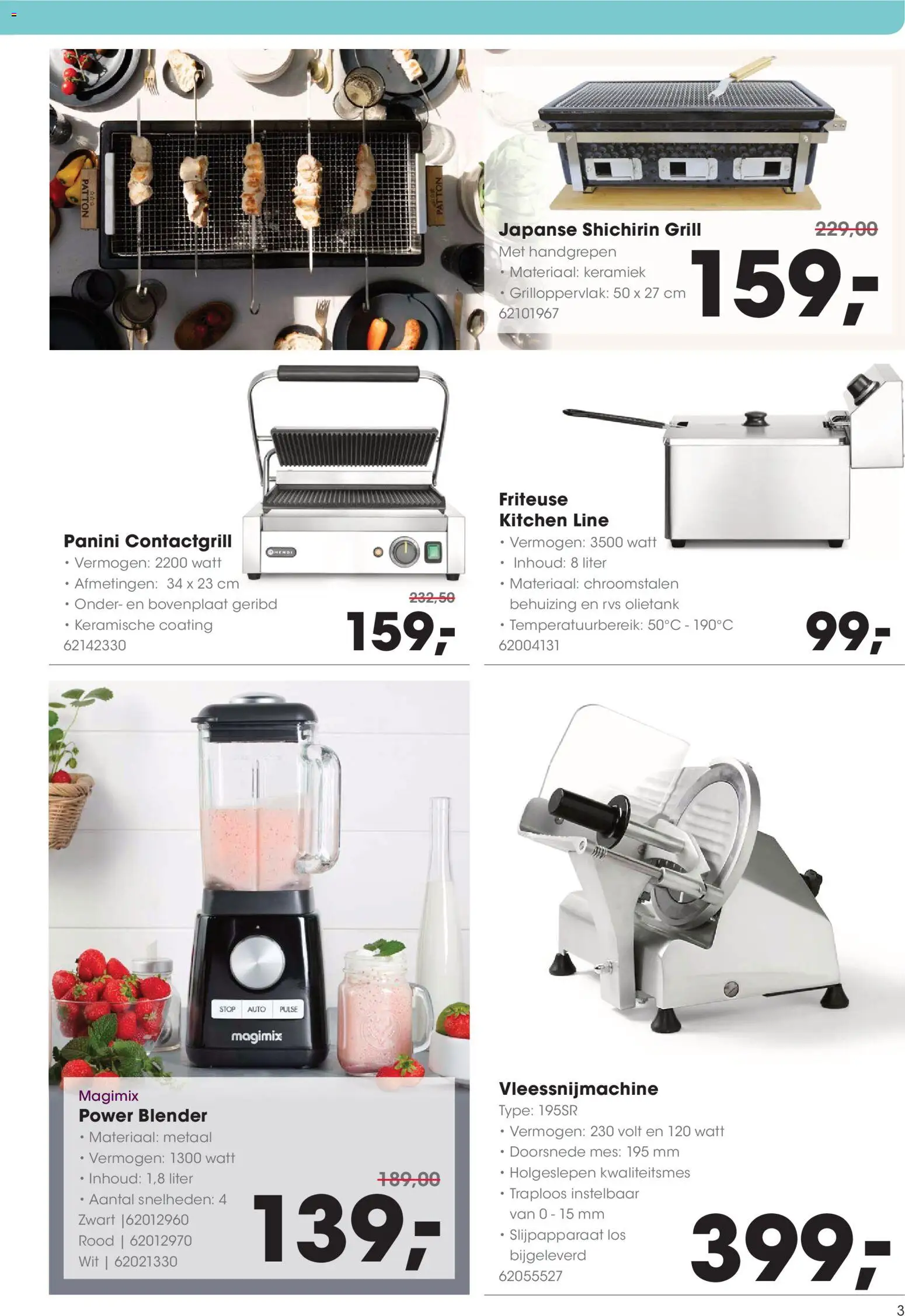 {H1} | Pagina: 3 | Producten: Behuizing, Blender, Friteuse, Keramiek