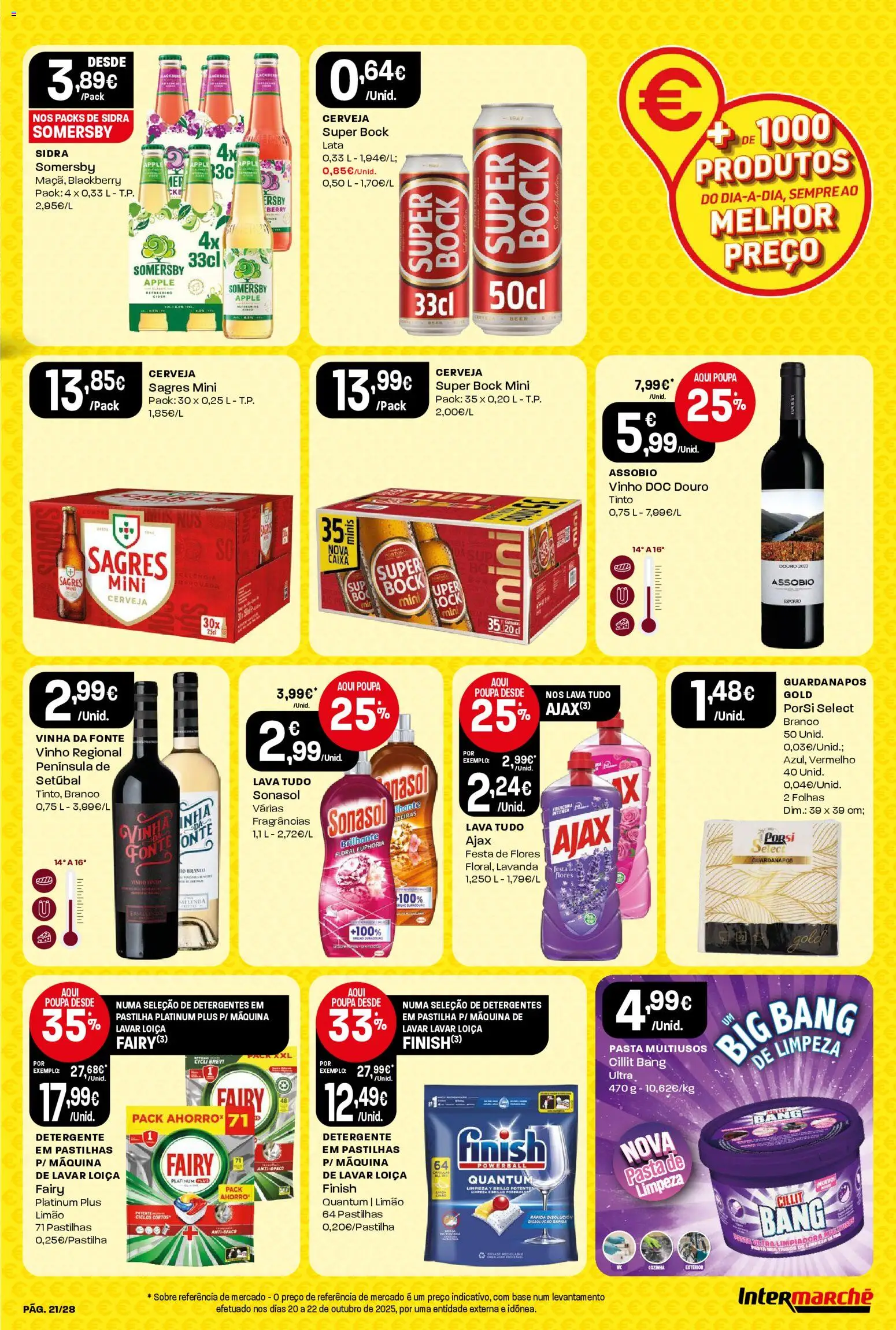 Intermarché Black Friday │ válido de 27.11.2025 | Página: 21 | Produtos: Máquina de lavar, Super bock, Detergente, Cerveja