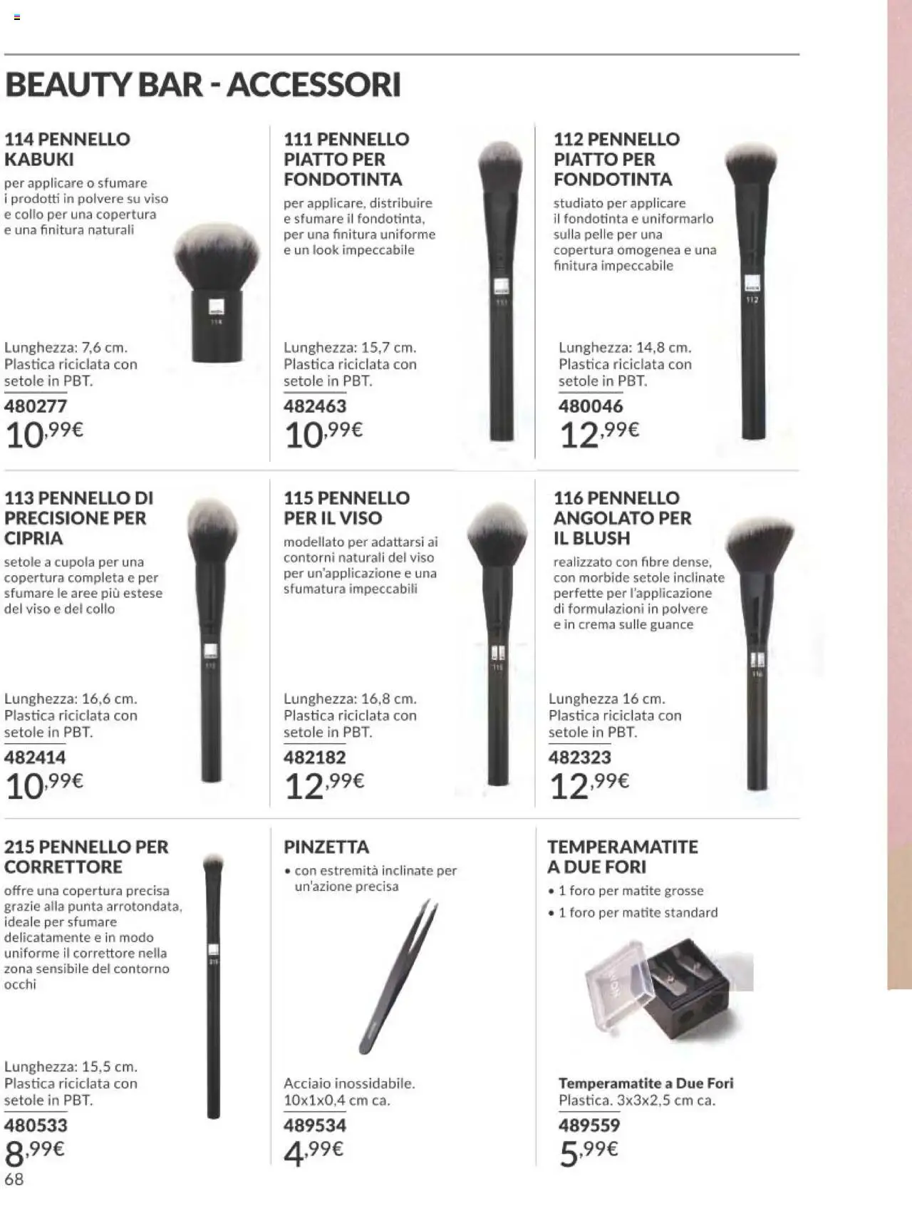 Volantino Avon del 01.09.2025 | Pagina: 68 | Prodotti: Temperamatite, Correttore, Cipria, Blush