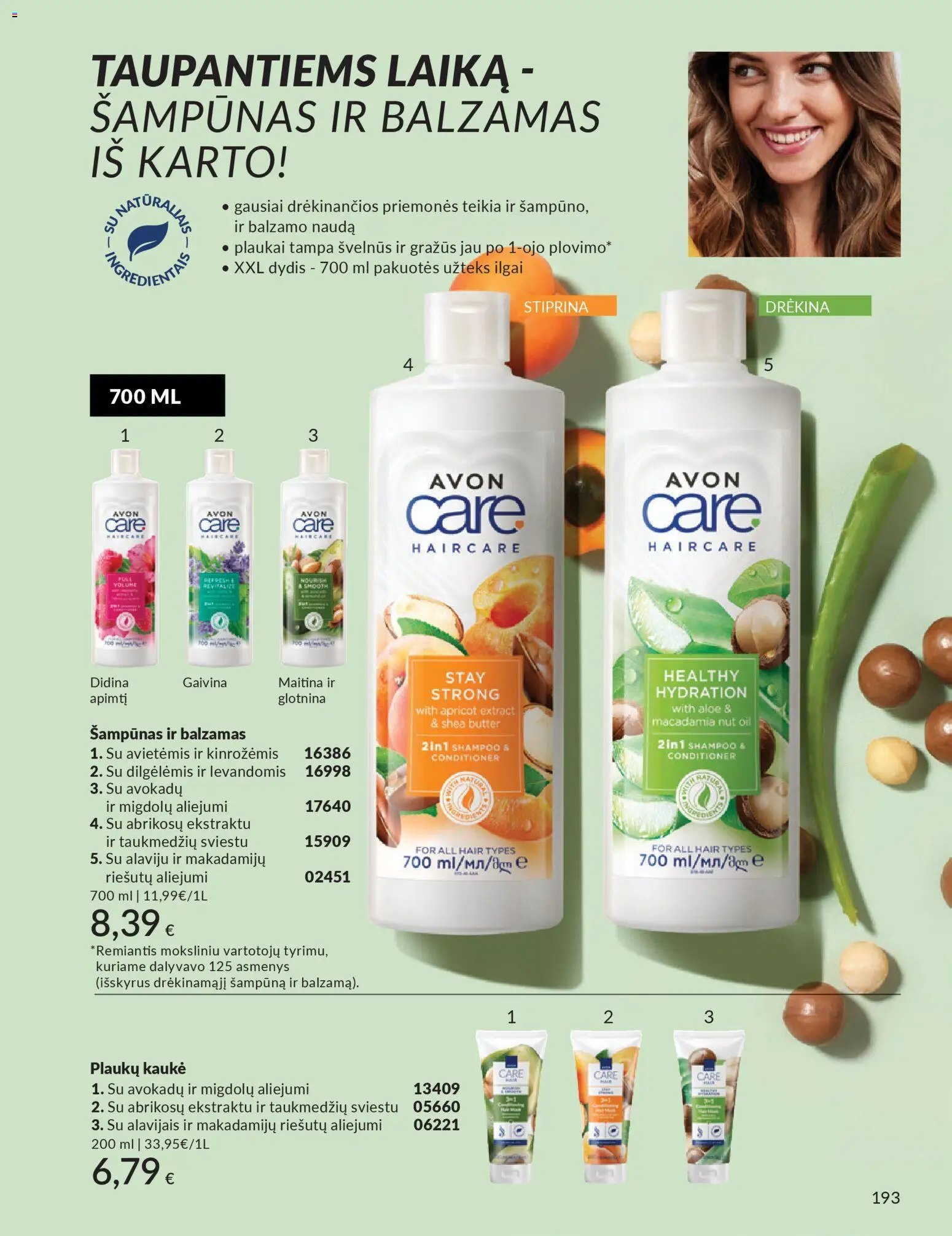 AVON akcijos nuo 01.11.2025 | Puslapis: 193 | Prekių: Balzamas, Šampūnas, Kaukė