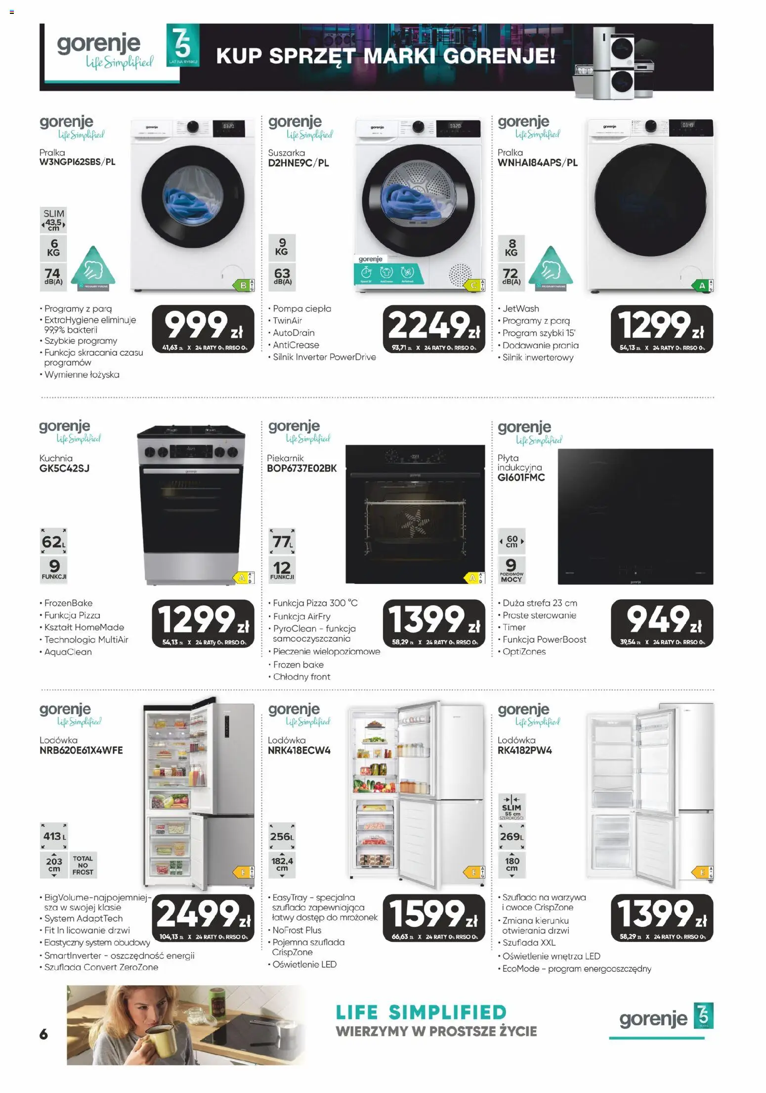 Max elektro gazetka od 28.04.2026 | Strona: 6 | Produkty: Pralka, Suszarka, Warzywa, Owoce