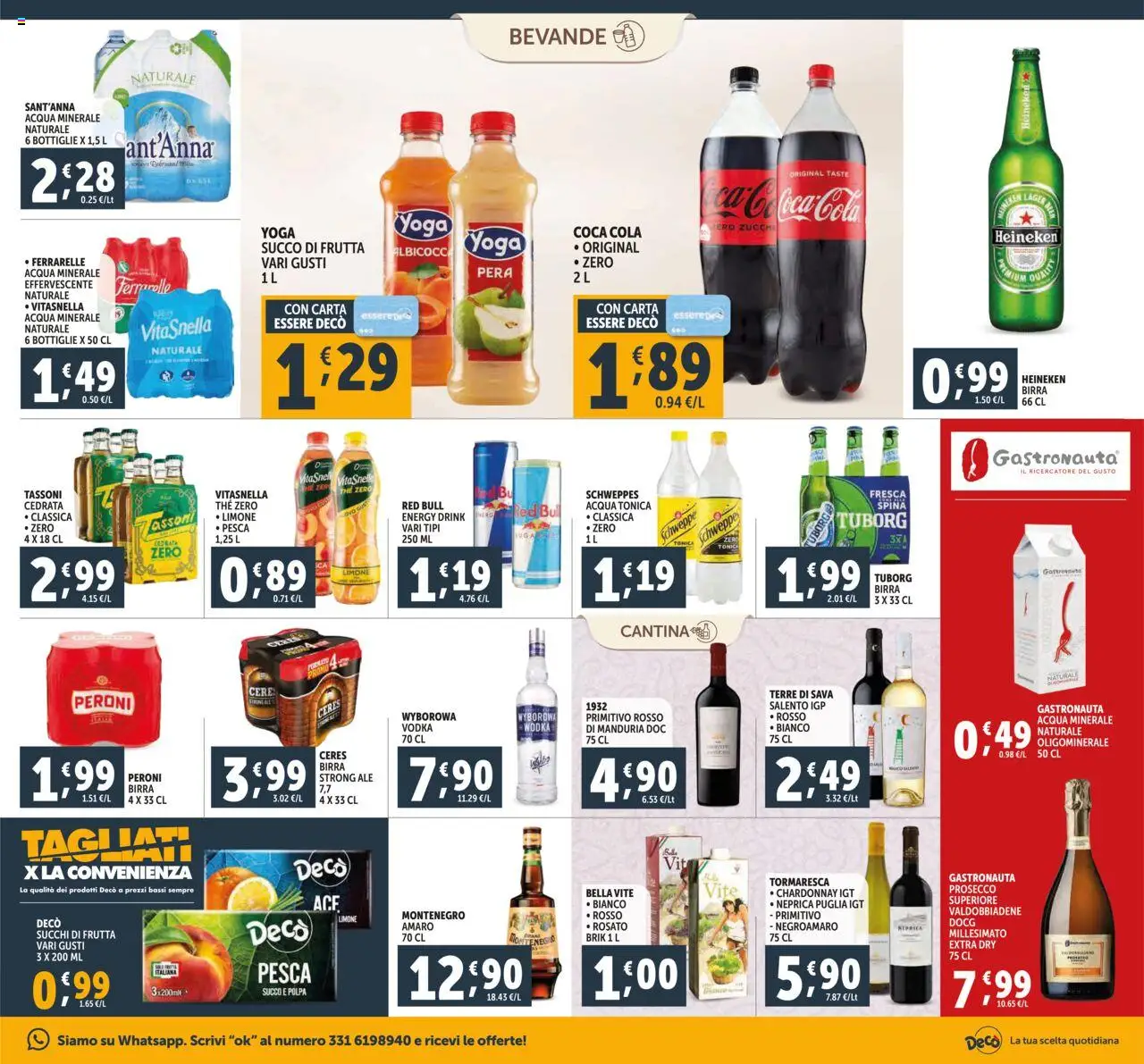 Volantino Decò del 16.10.2025 | Pagina: 17 | Prodotti: Birra, Heineken, Ferrarelle, Amaro
