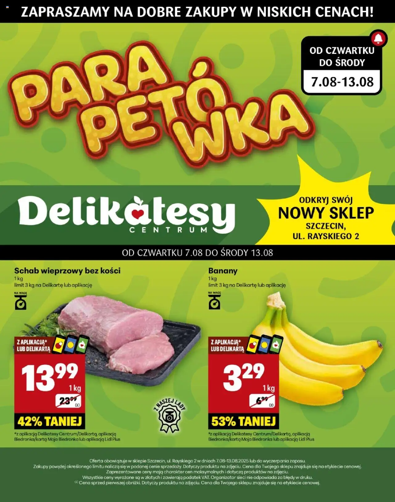 Delikatesy Centrum Gazetka - Szczecin Otwarcie od 07.08.2025 | Strona: 1