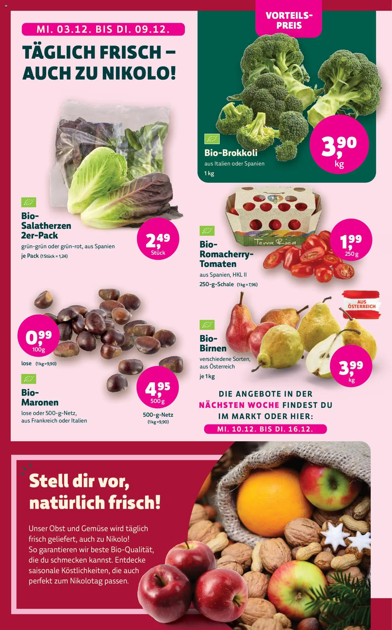 Denns BioMarkt Angebote gültig ab 03.12.2025 | Seite: 2 | Produkte: Gemüse, Obst, Tomaten