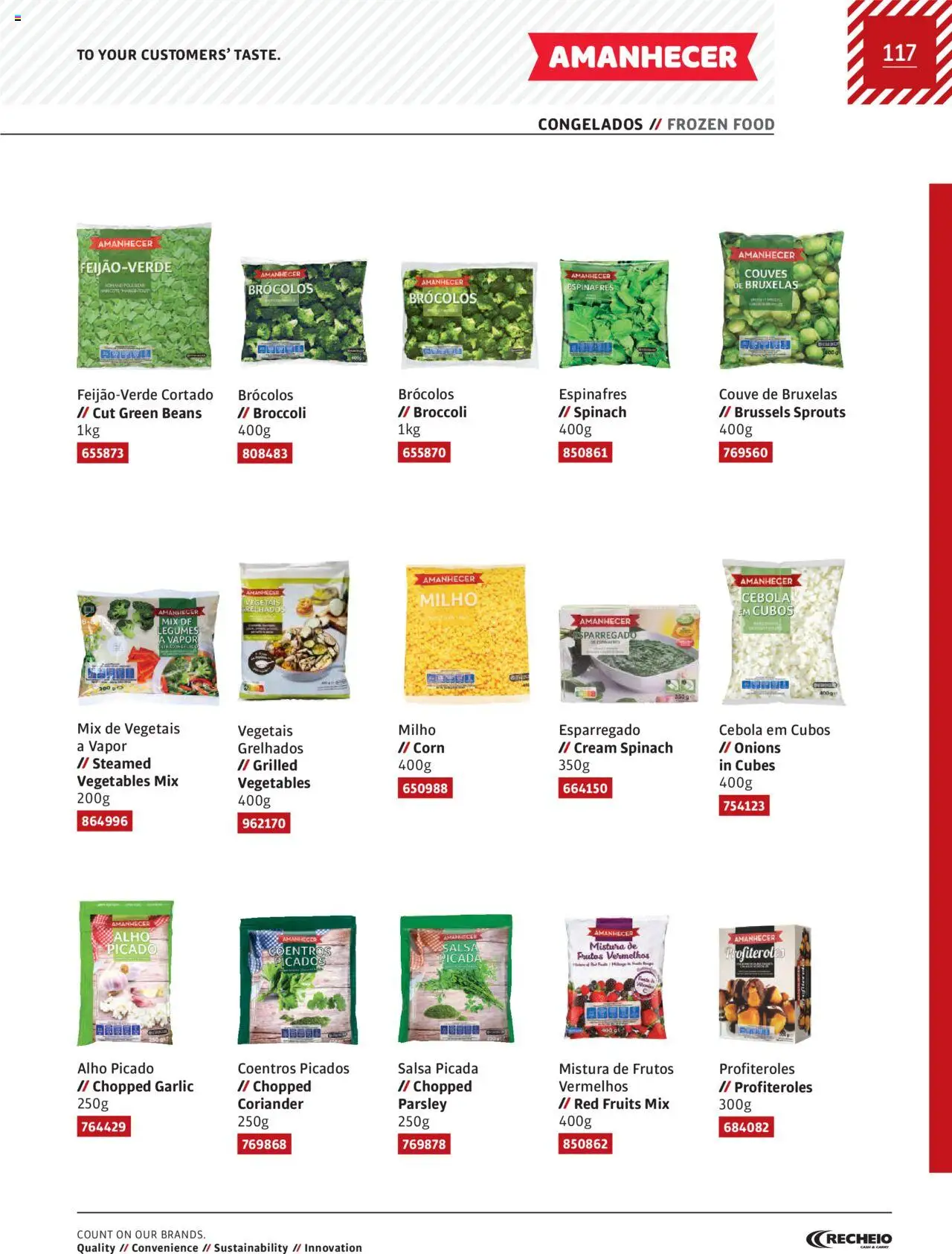 Recheio AS NOSSAS MARCAS │ válido de 19.12.2023 | Página: 117 | Produtos: Espinafres, Cebola, Milho, Couve