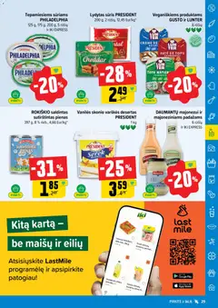 IKI leidinys galioja nuo 09.03.2026 | Puslapis: 29 | Prekių: Pienas, Sūris, Lydytas sūris, Sutirštintas pienas