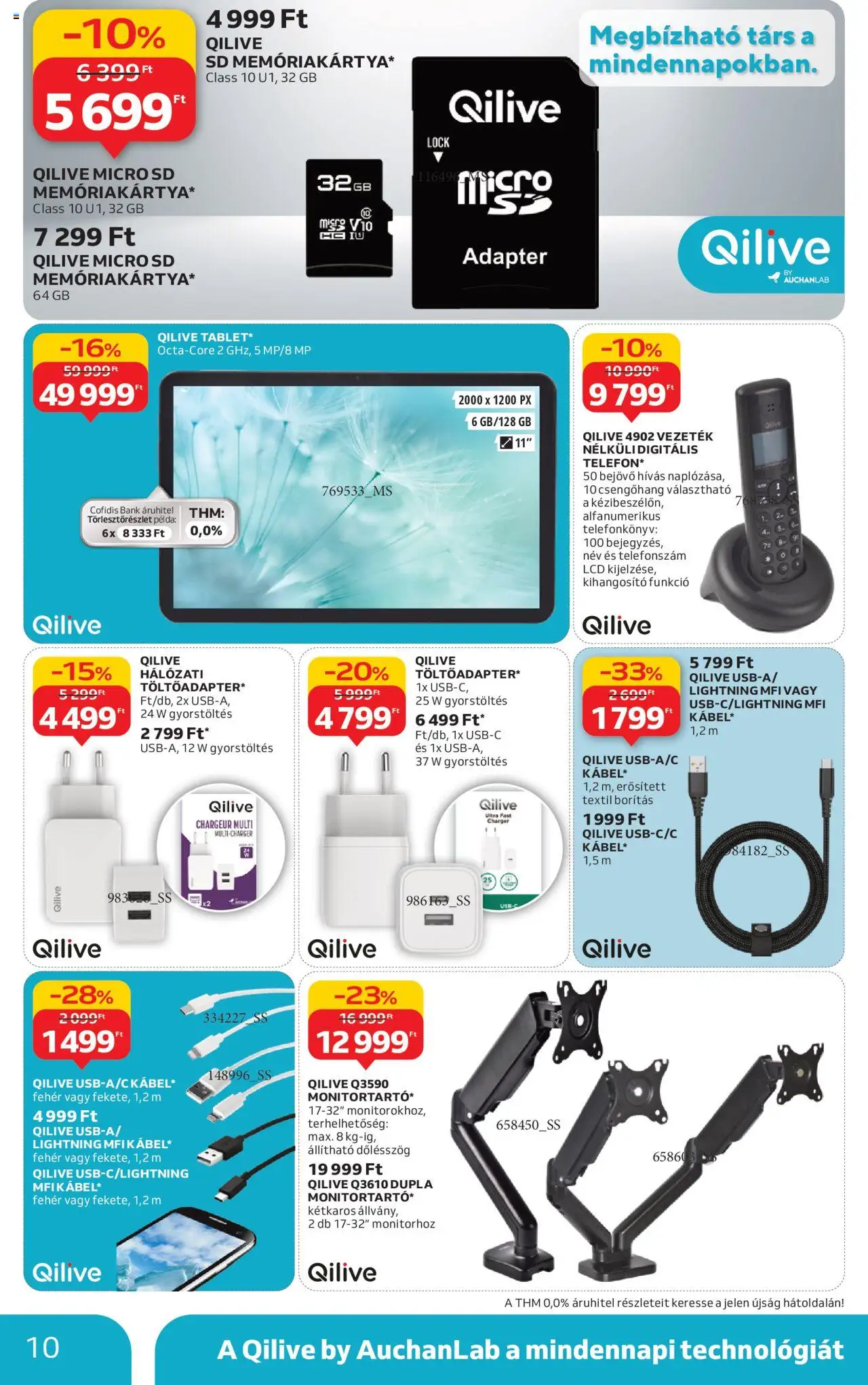 Auchan akciós ujság - amely érvényes a következő dátumtól: 09.10.2025 | Oldal: 10 | Termékek: Adapter, USB