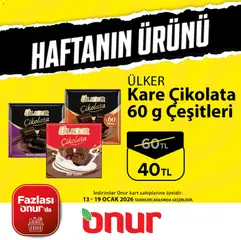 13.01.2026 tarihinden itibaren geçerli olan Onur Market kataloğu önizlemesi