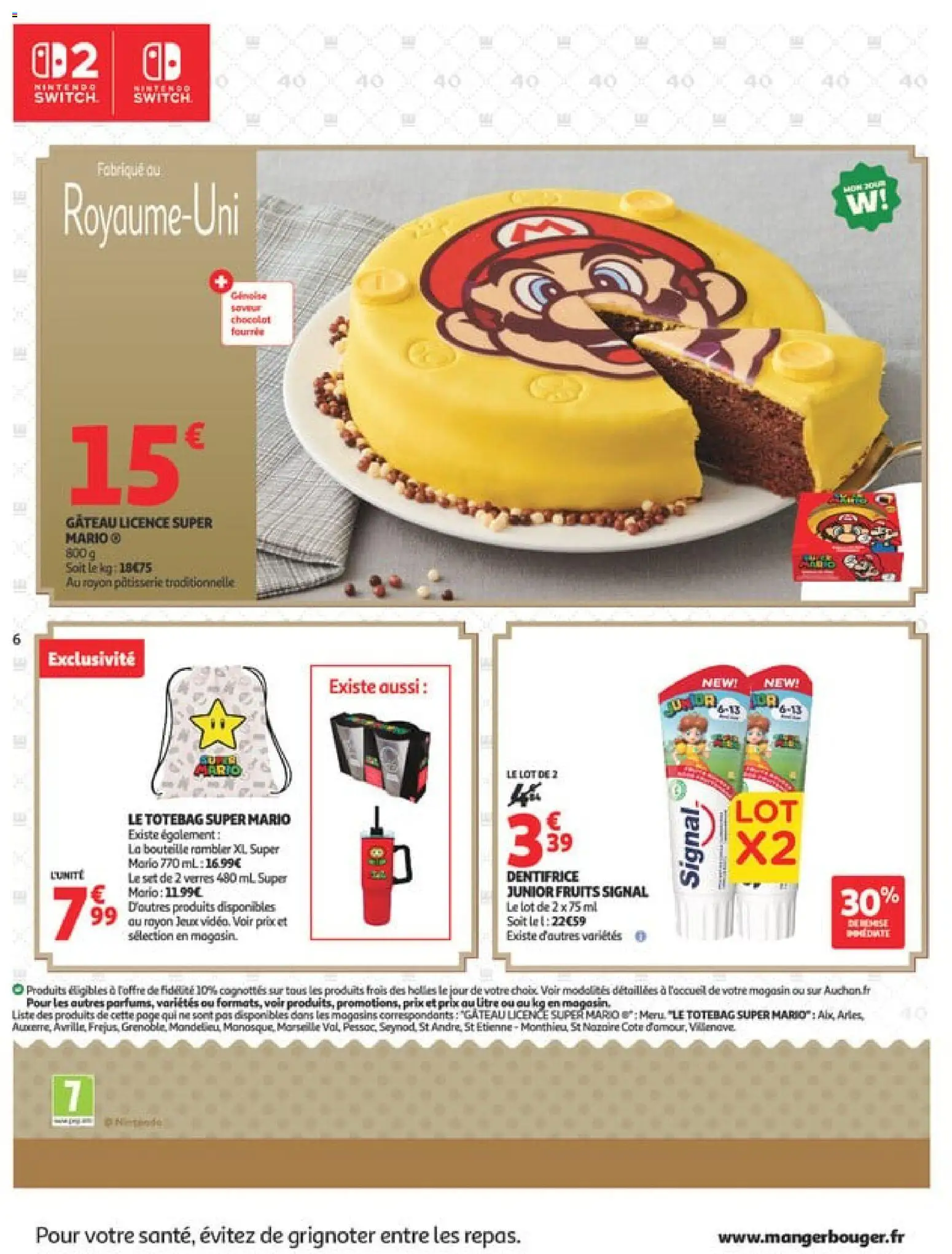 {H1} | Page: 6 | Produits: Dentifrice, Chocolat, Jeux