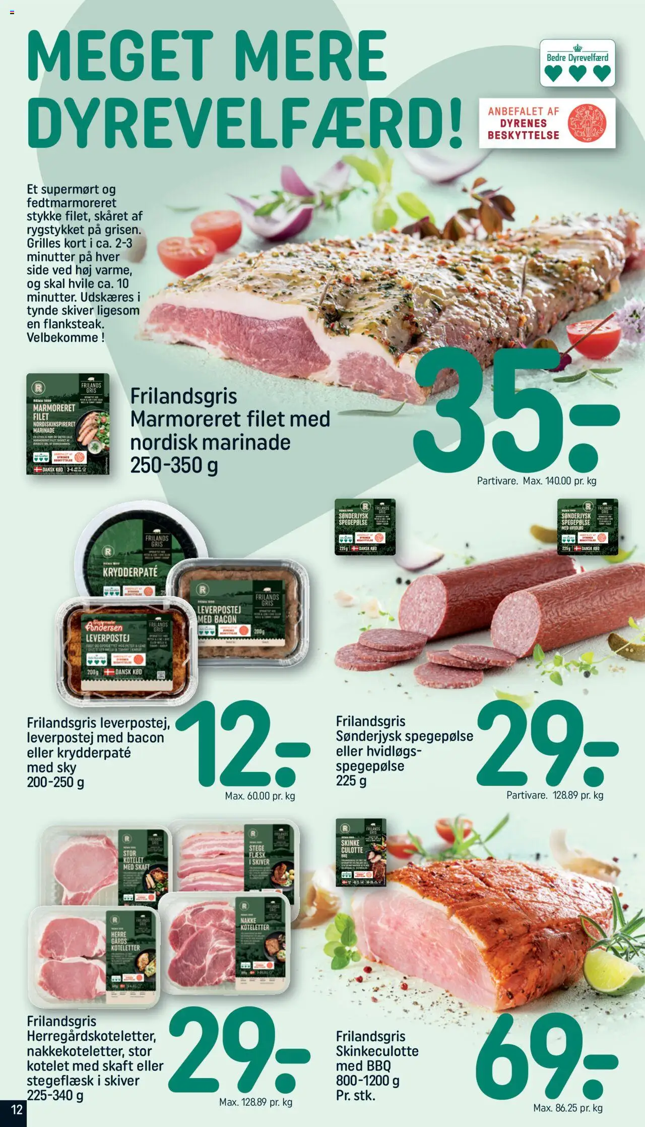 Rema 1000 Tilbudsavis gyldig fra 10.06.2025 | Side: 12 | Produkter: Paté, Salami, Skinke, Koteletter