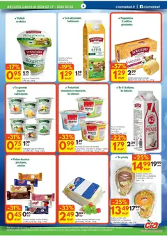 ČIA MARKET leidinys galioja nuo 17.02.2026 | Puslapis: 4 | Prekių: Varškės sūris, Pienas, Sviestas, Obuoliai