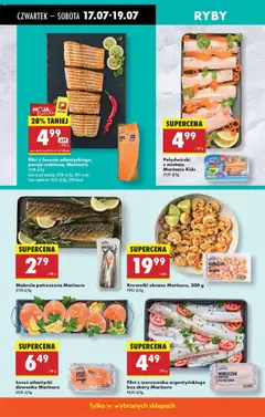 Biedronka gazetka - Oferta W tym tygodniu od 17.07.2025 | Strona: 28 | Produkty: Krewetki obrane, Łosoś atlantycki, Makrela, Morszczuk