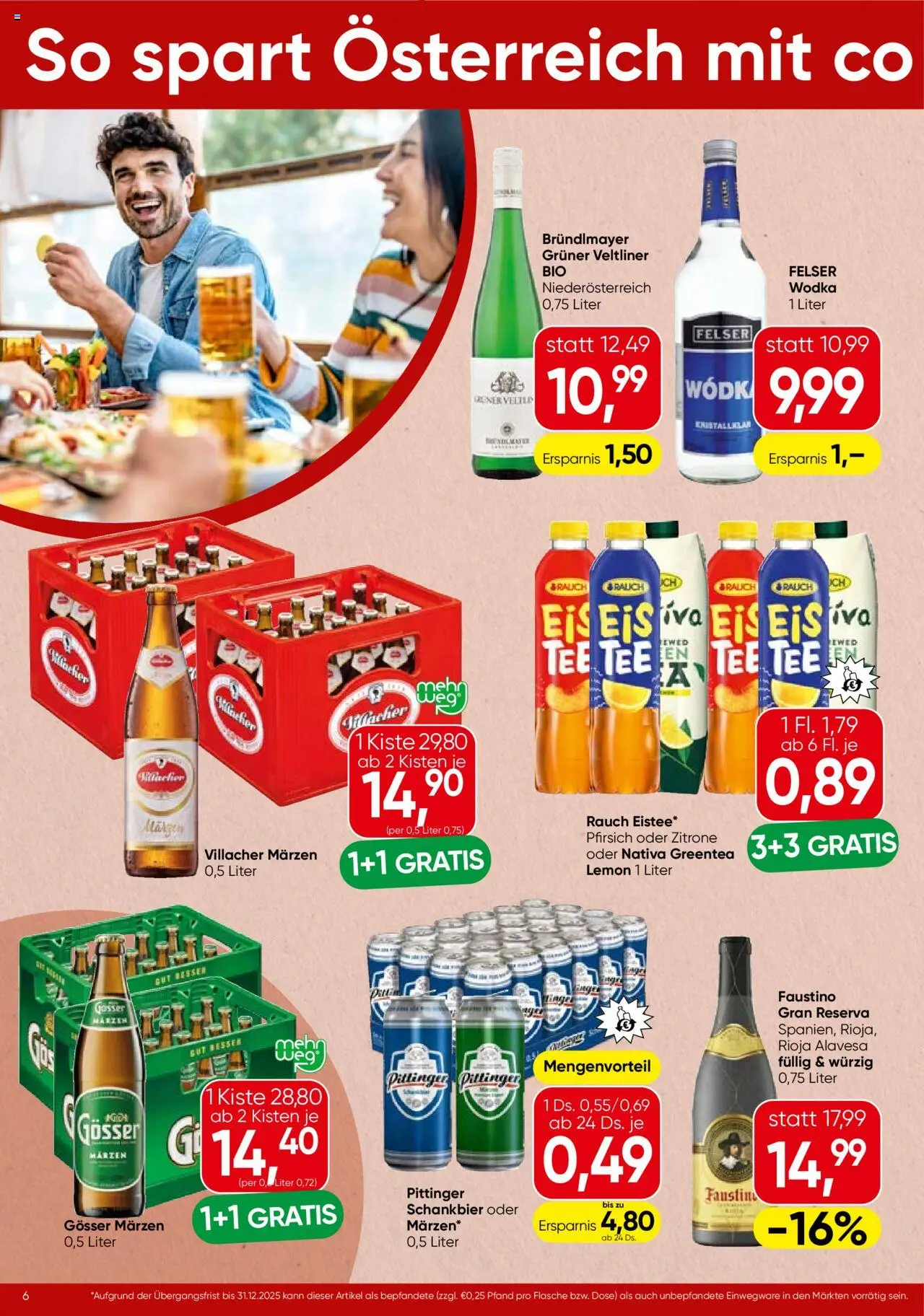 Spar Flugblatt - Kärnten gültig ab 21.08.2025 | Seite: 6 | Produkte: Wodka, Eis, Zitrone, Tee