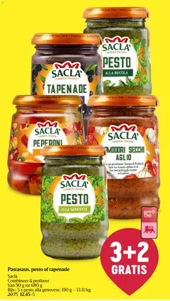 Saclà Pesto Alla Rucola, Pesto alla rucola - Voorbeeld van een folder van Delhaize, geldig van 05.03.2026 | Pagina: 11 | Producten: Tomaten, Pasta, Knoflook, Rucola