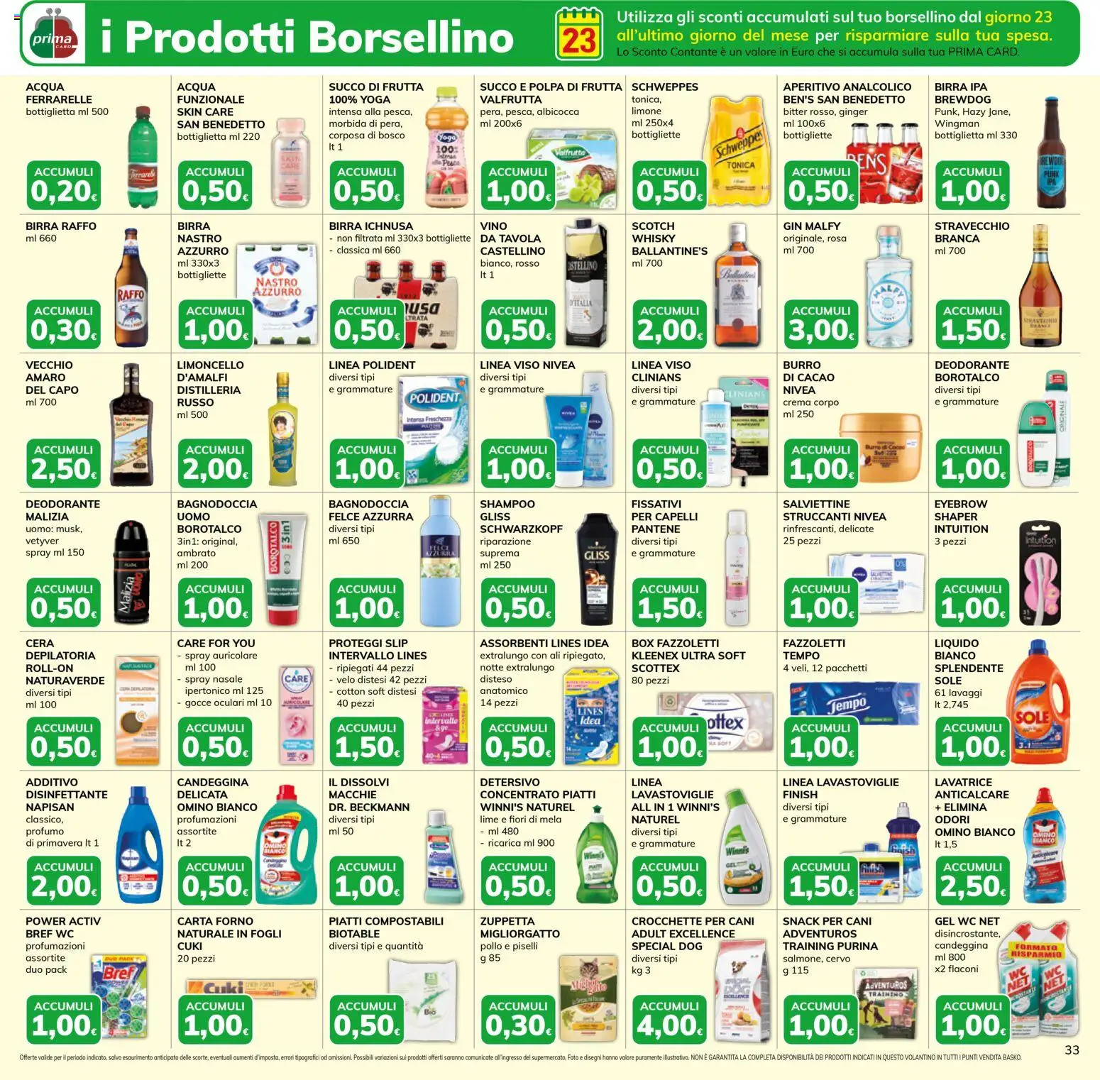 Volantino Basko del 24.02.2026 | Pagina: 33 | Prodotti: Gin, Frutta, Limoncello, Cacao