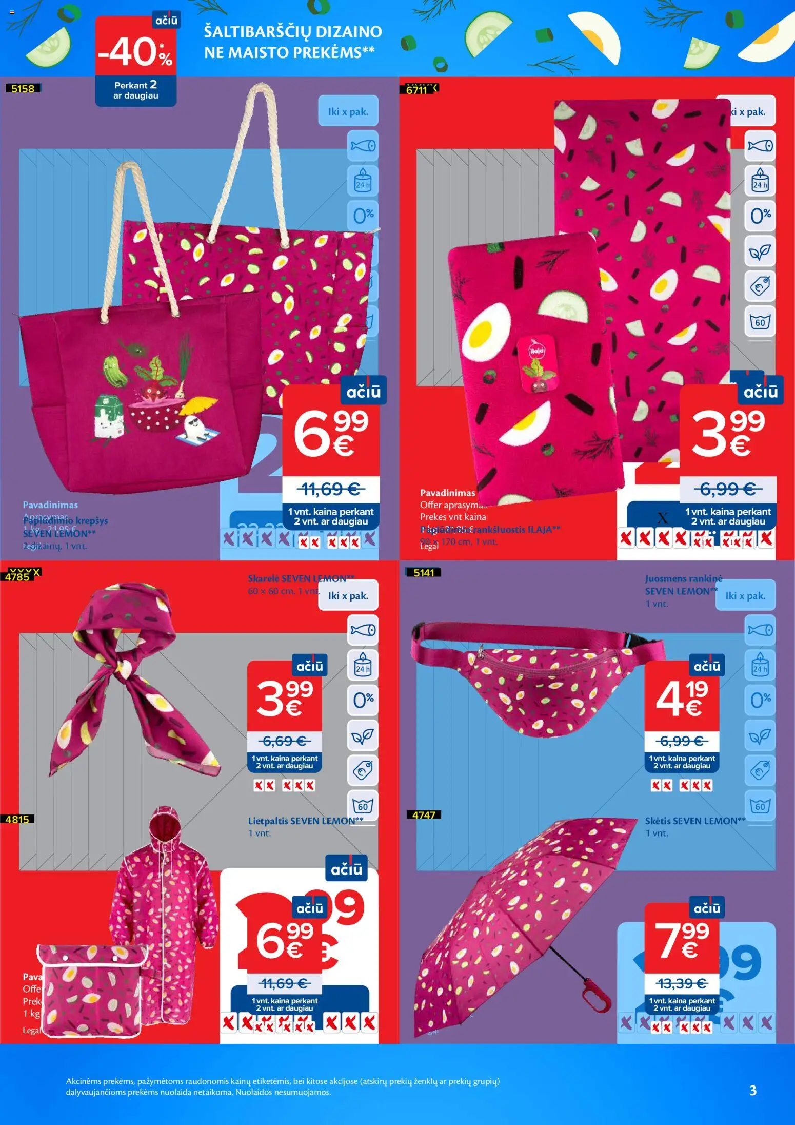 MAXIMA akcijos nuo 21.04.2026 | Puslapis: 3 | Prekių: Rankšluostis, Skėtis, Krepšys, Rankinė