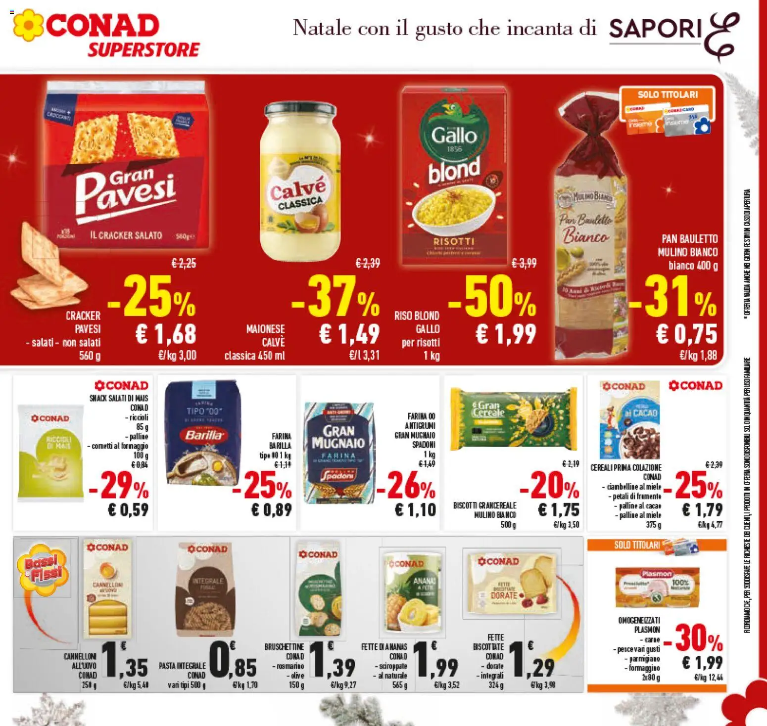 Volantino Conad del 15.12.2025 | Pagina: 37 | Prodotti: Riso, Pesce, Cereali, Fette biscottate
