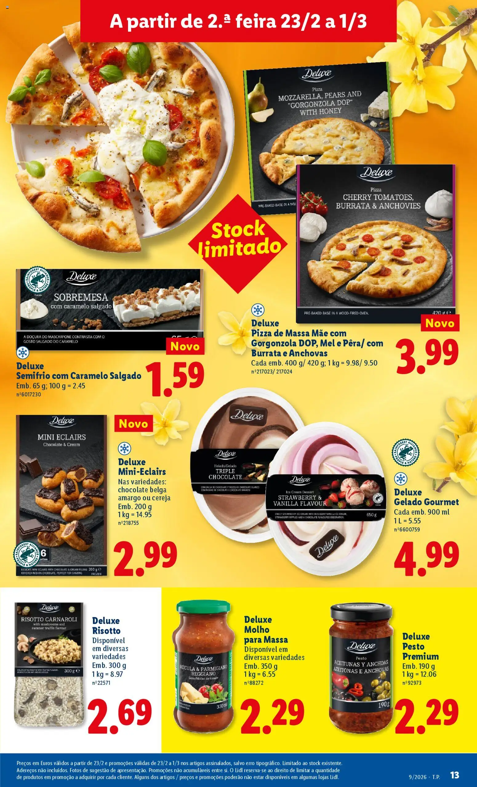 Lidl folheto │ válido de 23.02.2026 | Página: 13 | Produtos: Anchovas, Base, Pizza, Mascarpone
