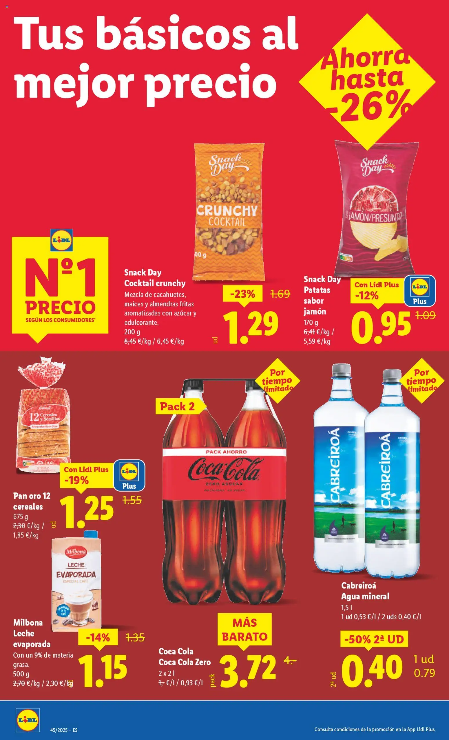 Lidl folleto │ válido desde el 03.11.2025 | Página: 6 | Productos: Pan, Jamón, Cereales, Agua mineral