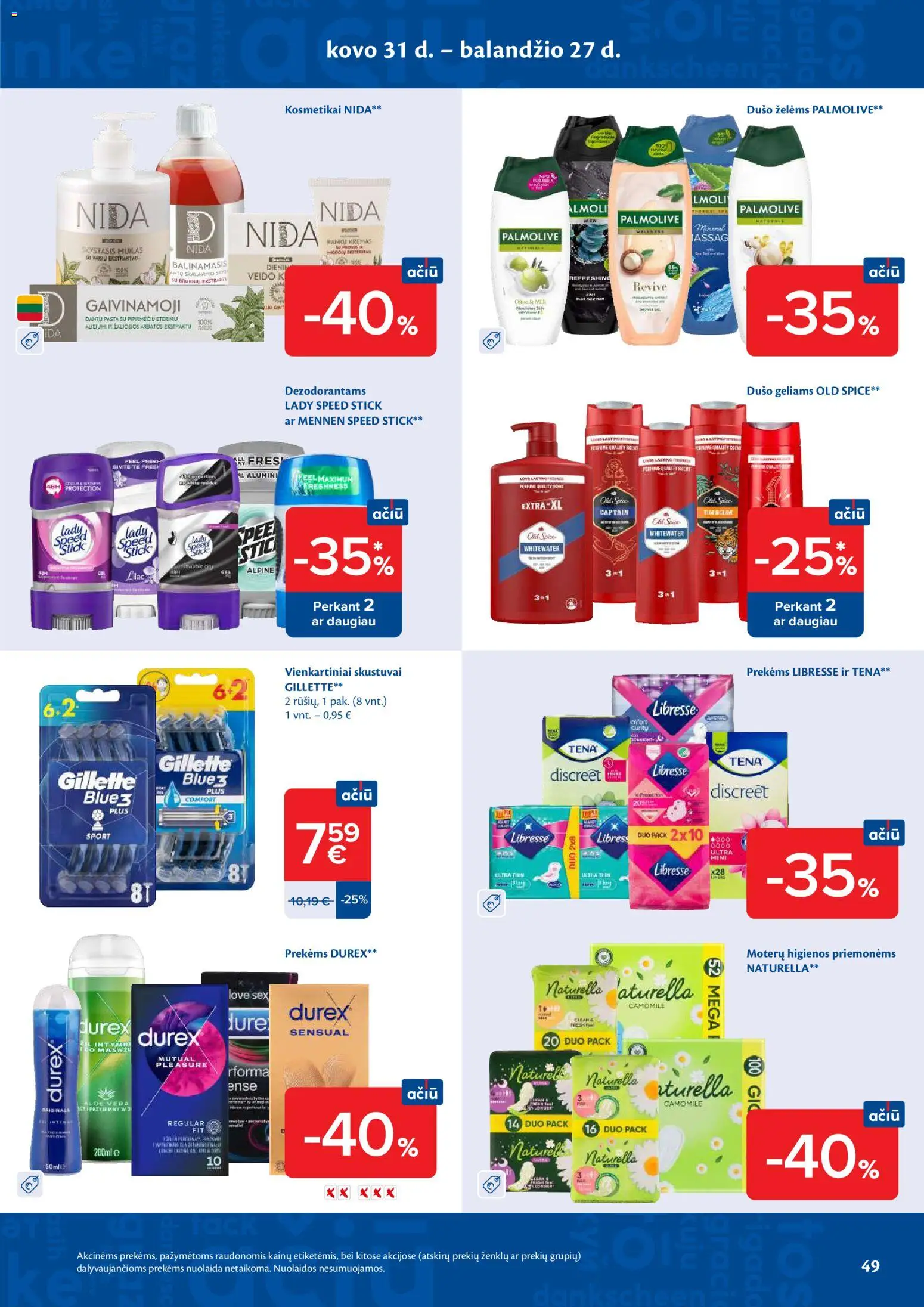 MAXIMA akcijos nuo 21.04.2026 | Puslapis: 49 | Prekių: Kremas, Rankų kremas, Muilas, Dantų pasta