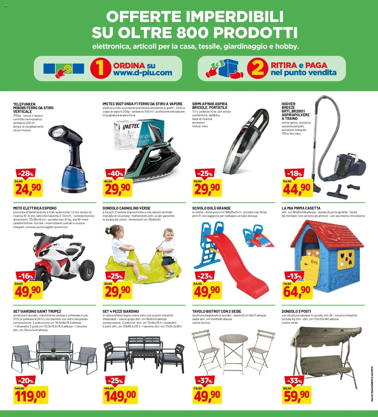 Volantino D Più del 05.03.2026 | Pagina: 19 | Prodotti: Spazzola, Tavolino, Anticalcare, Dondolo