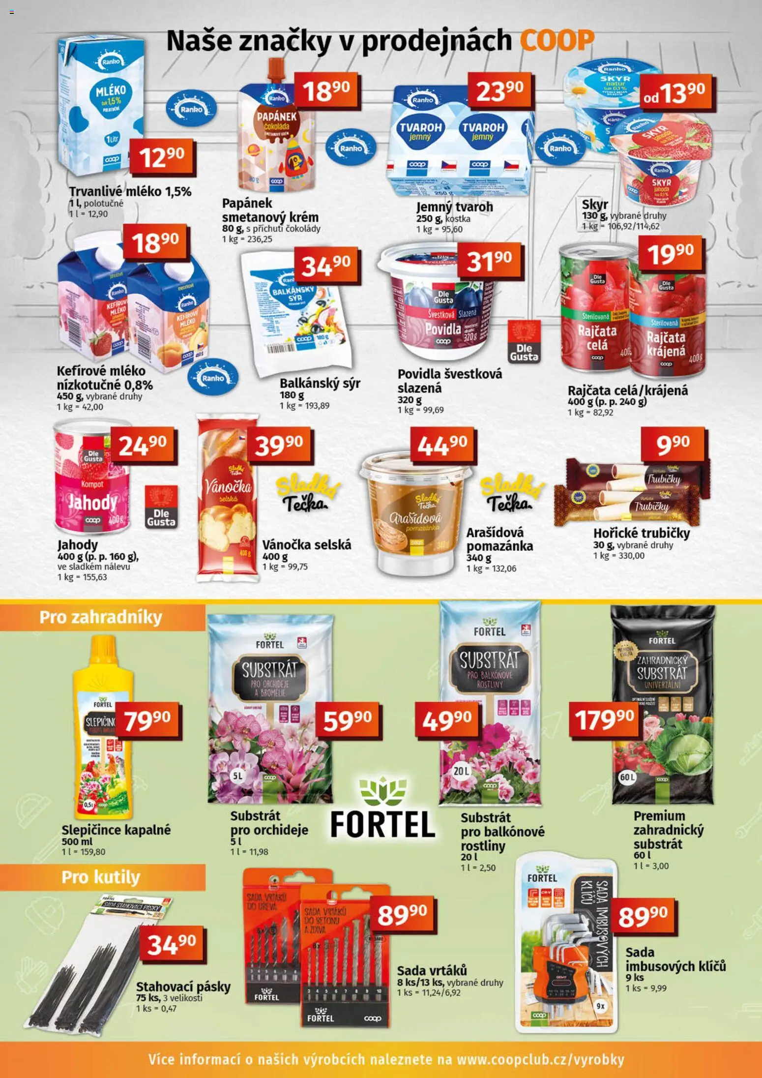 Konzum leták od 08.04.2026 | Strana: 9 | Produkty: Kompot, Čokoláda, Substrát, Rostliny