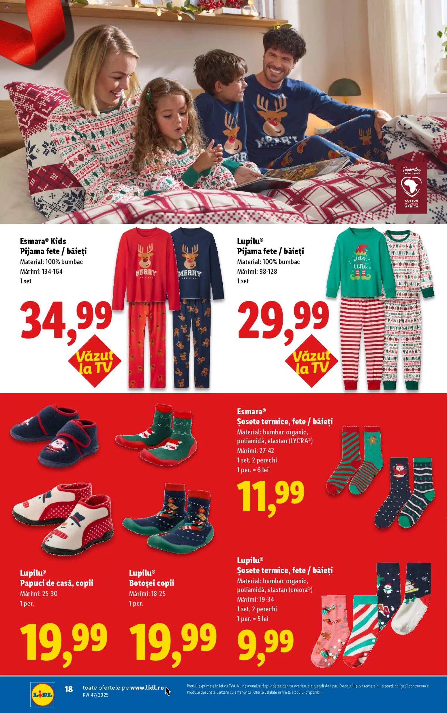 Noul catalog Lidl – valabil de la 17.11.2025 | Pagină: 4 | Produse: Șosete, Papuci