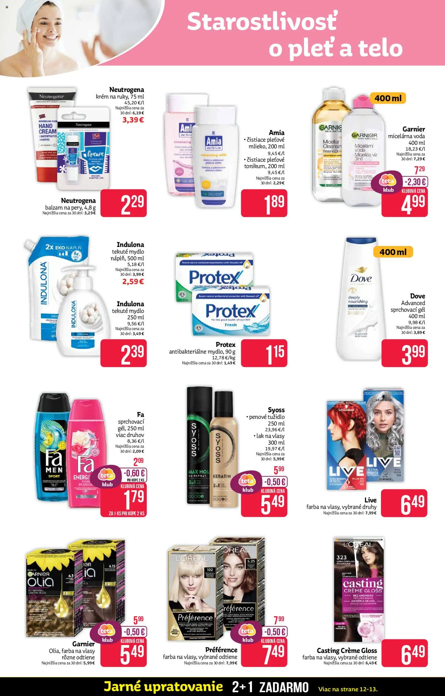 Nové Teta drogerie akcie – leták je platný od 30.03.2026 | Strana: 6 | Produkty: Krém na ruky, Krém, Voda, Indulona