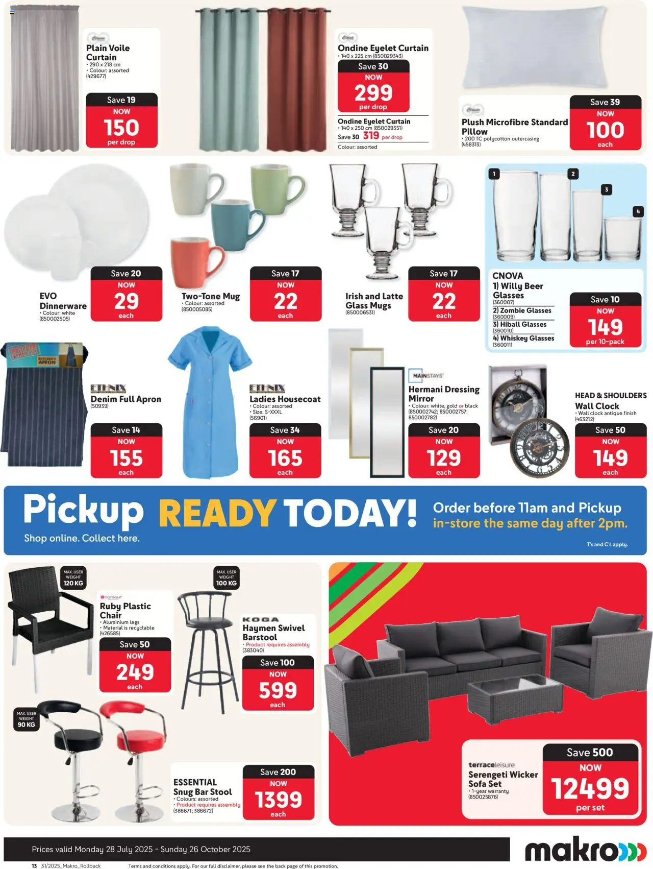 Makro - Rollback Specials │ valid from 28.07.2025 | Page: 13 | Products: Stool, Sofa, Bar stool, Whiskey