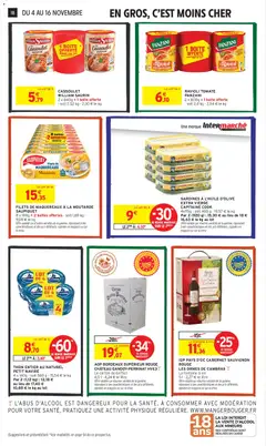 Intermarché - Prévisualisation de SARDINES À L'HUILE D'OLIVE EXTRA VIERGE CAPITAINE COOK, 4x115g - soit 460 g - Par 2 (920 g): 15,30 € au lieu de 18 € valide à partir de 04.11.2025 | Page: 18