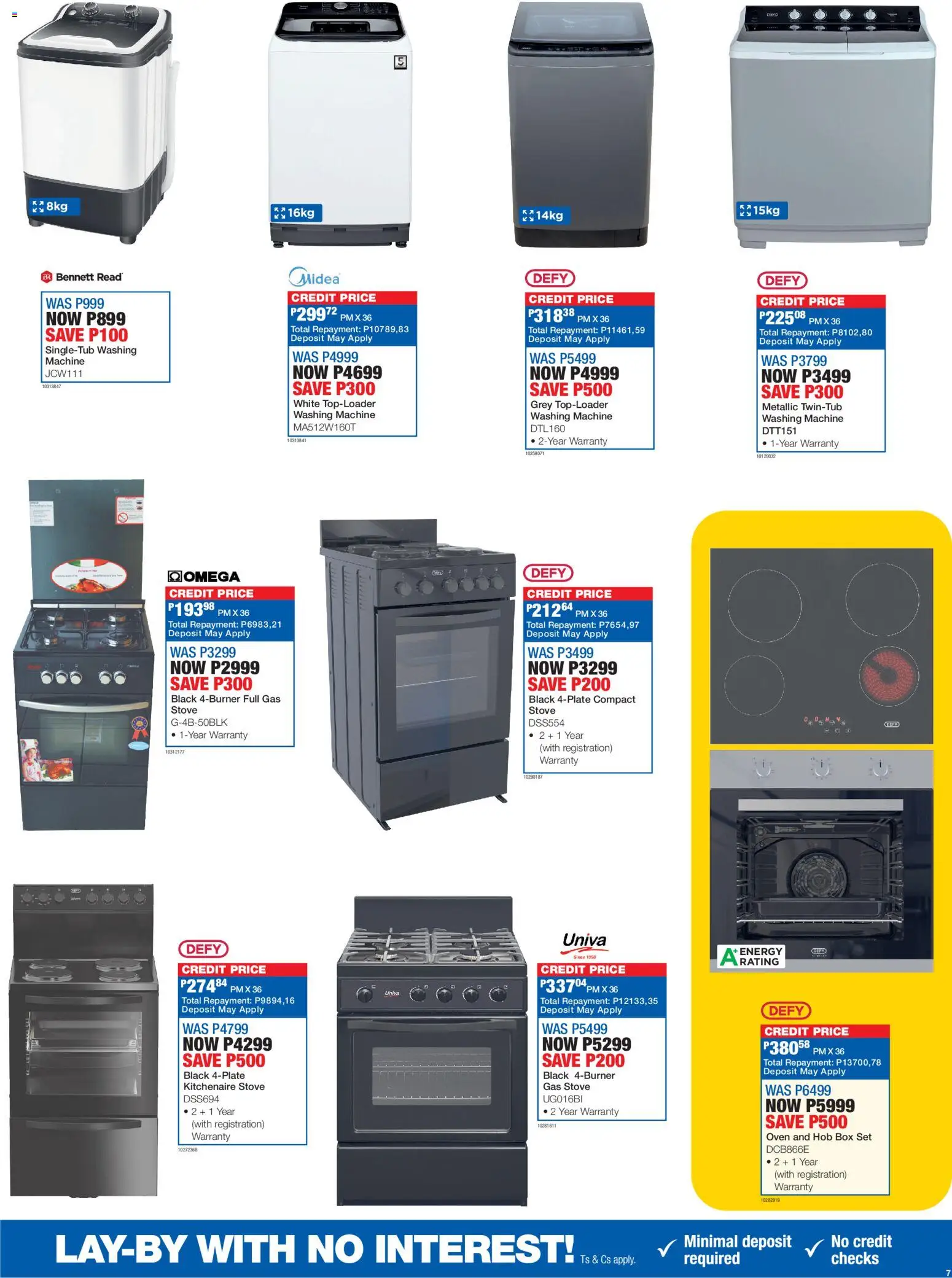 New OK Furniture catalogue – valid from 16.02.2026 | Page: 7 | Products: Washing machine, Oven, Stove, Box